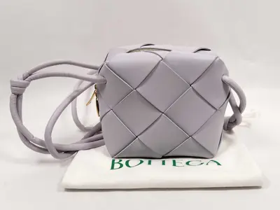 Light Purple Lambskin Cassette Shoulder Bag
