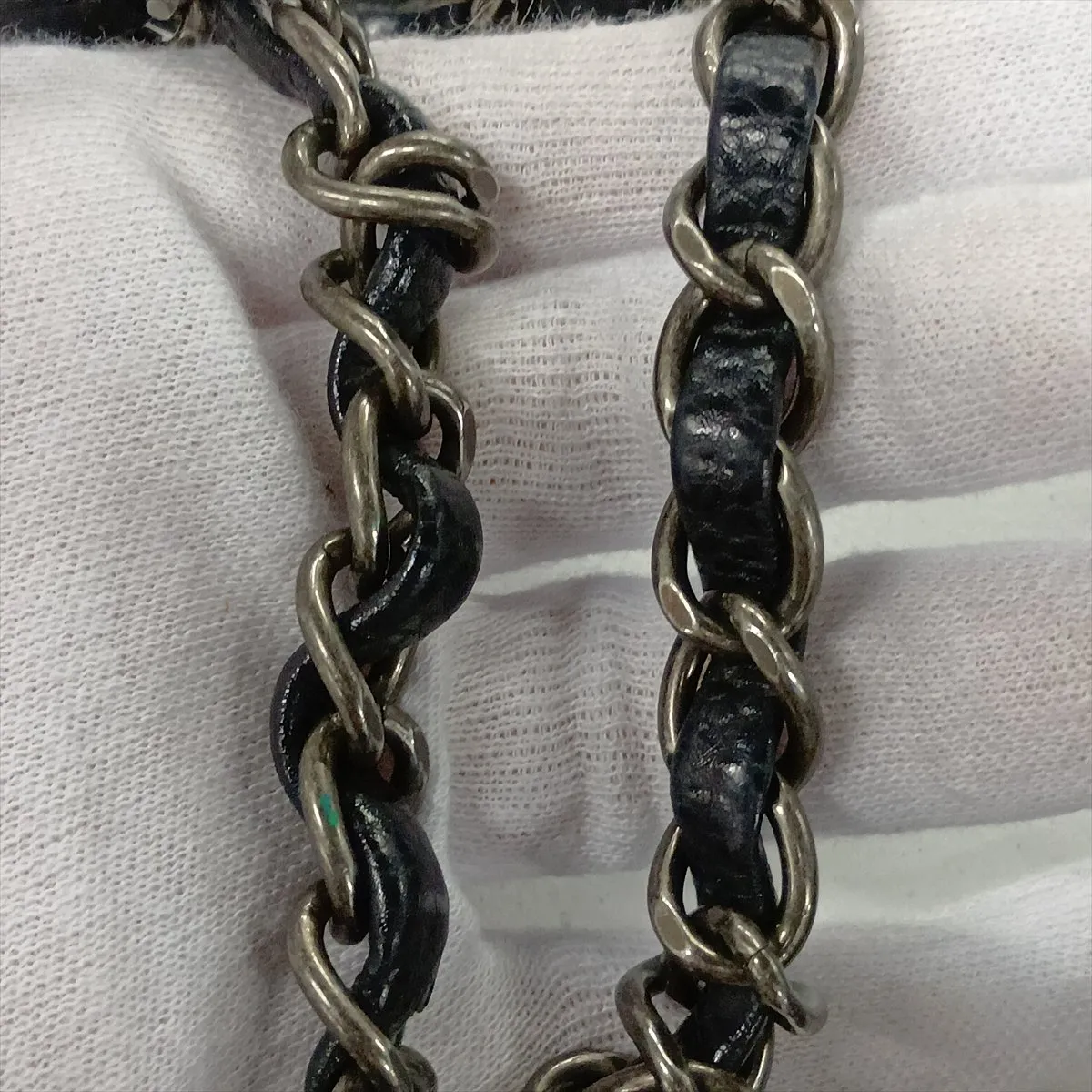 Mini Matelassé 20 Caviar Skin Single Flap Single Chain Bag, Black with Silver Hardware, 21843549, Serial Number 21-A69900 — view 11