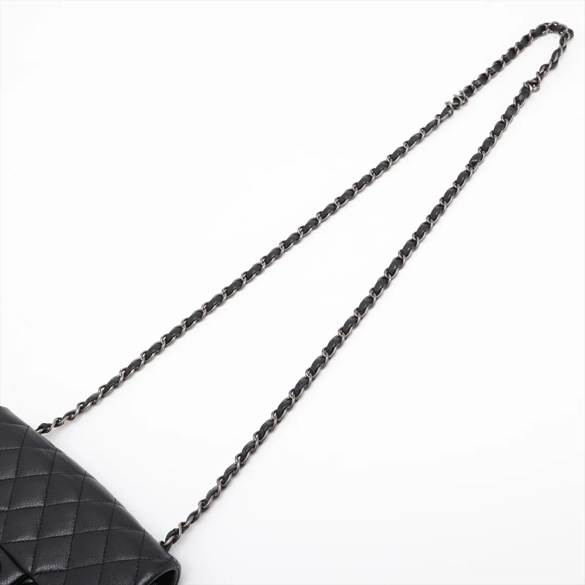 Mini Matelassé 20 Caviar Skin Single Flap Single Chain Bag, Black with Silver Hardware, 21843549, Serial Number 21-A69900 — view 5