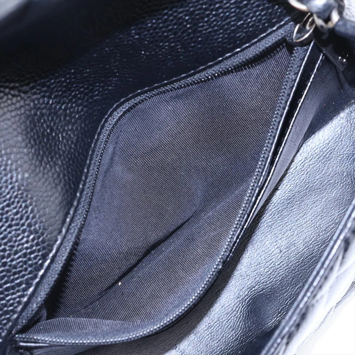 Mini Matelassé 20 Caviar Skin Single Flap Single Chain Bag, Black with Silver Hardware, 21843549, Serial Number 21-A69900 — view 7