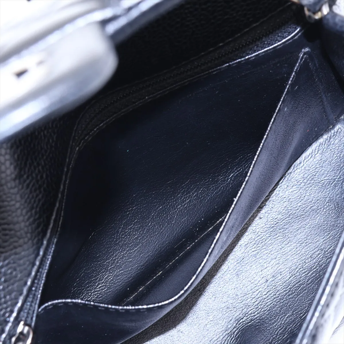 Mini Matelassé 20 Caviar Skin Single Flap Single Chain Bag, Black with Silver Hardware, 21843549, Serial Number 21-A69900 — view 8