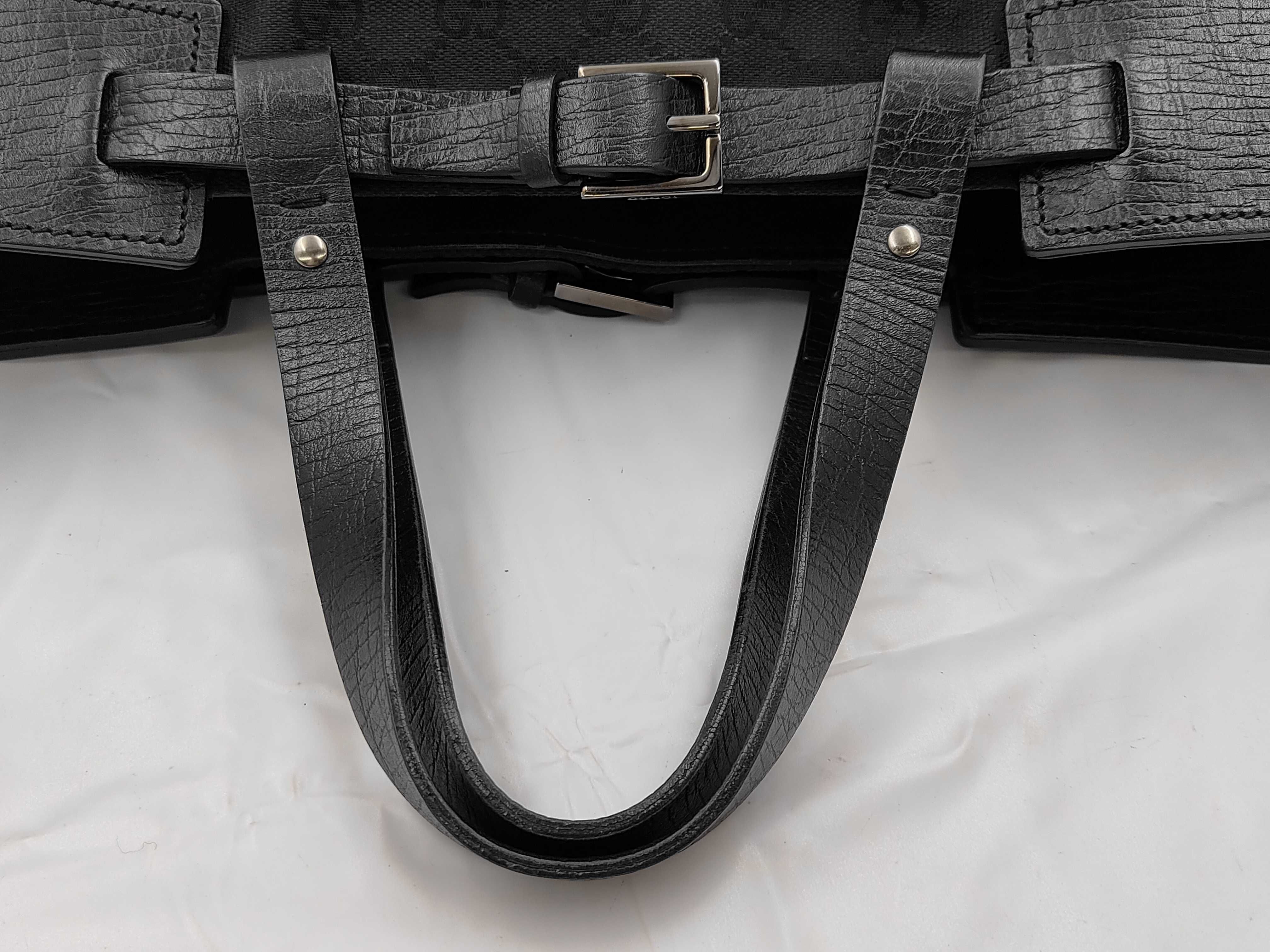 GG Canvas Leather Tote Bag — view 3
