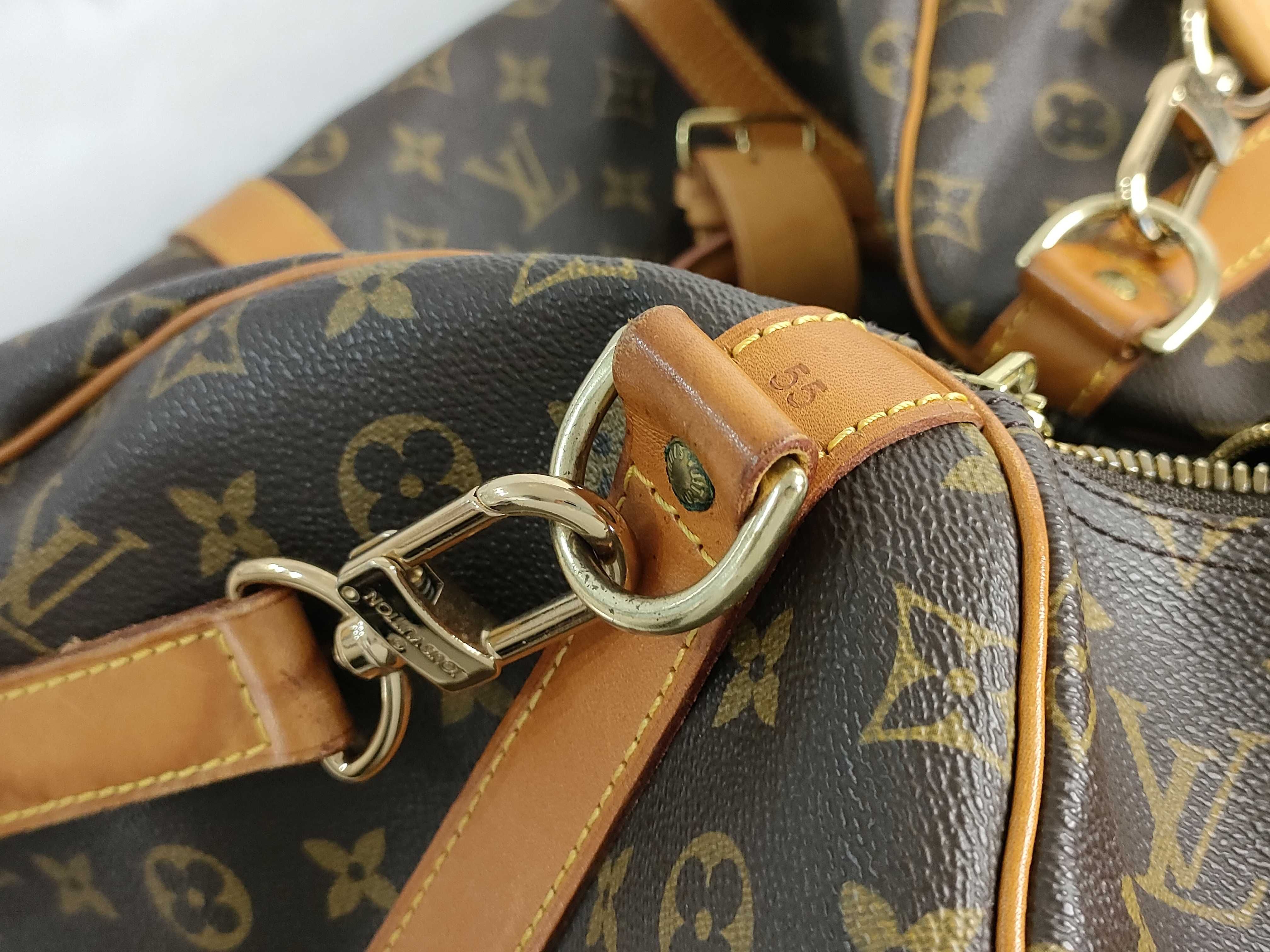 Monogram Keepall Bandoulière 55 M41414 Brown SD1907 Boston Bag — view 13