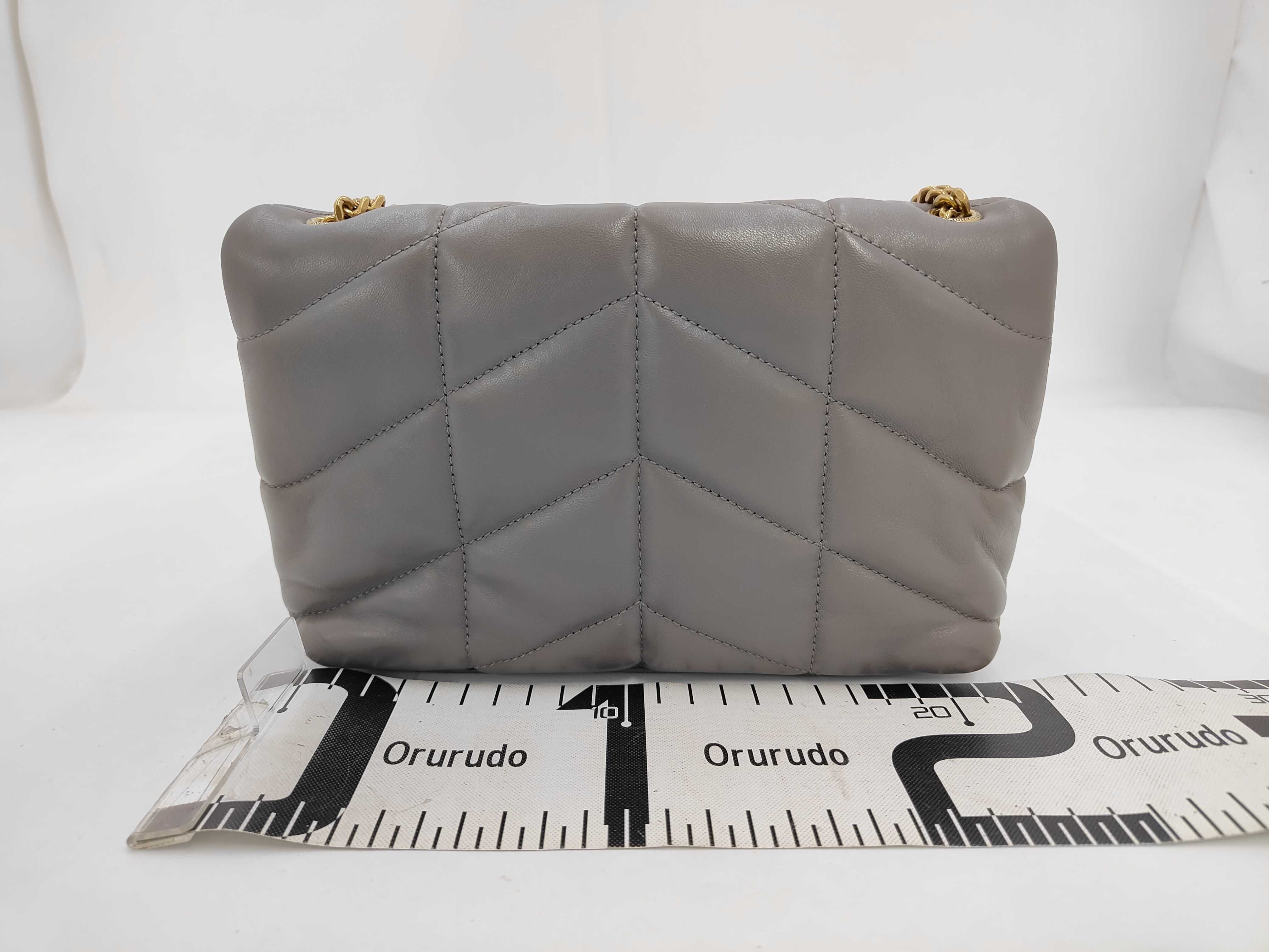 Grey Lambskin Puffer Toy GUE620333 Chain Shoulder Bag — view 2