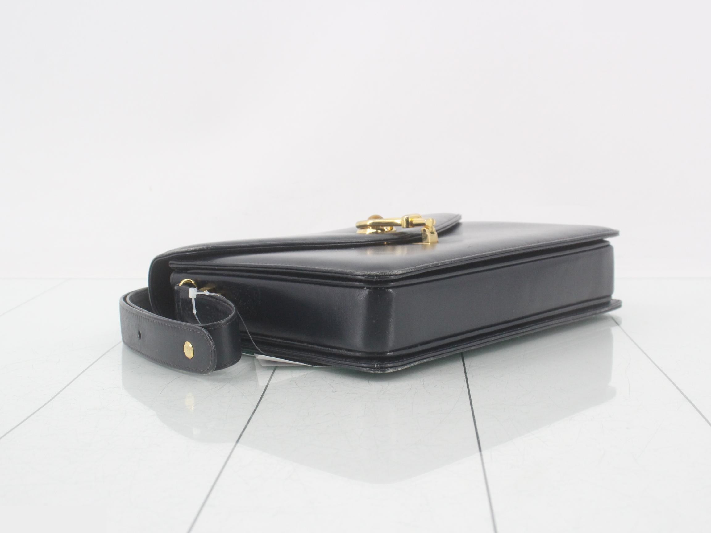 Leather semi-shoulder bag, navy — view 5