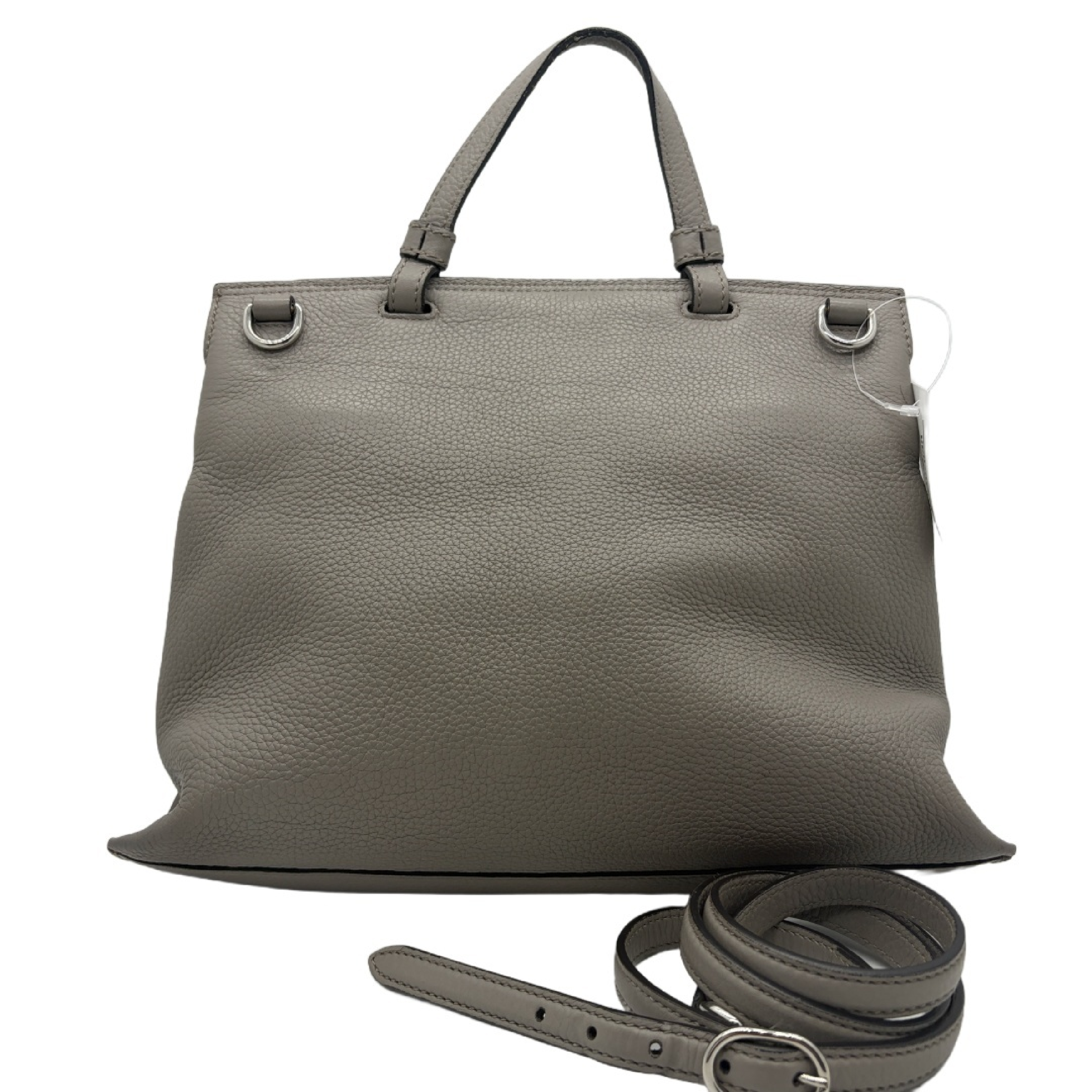 Bamboo Daily 2-Way Handbag/Shoulder Bag, Leather, Greige Shoulder Bag — view 2