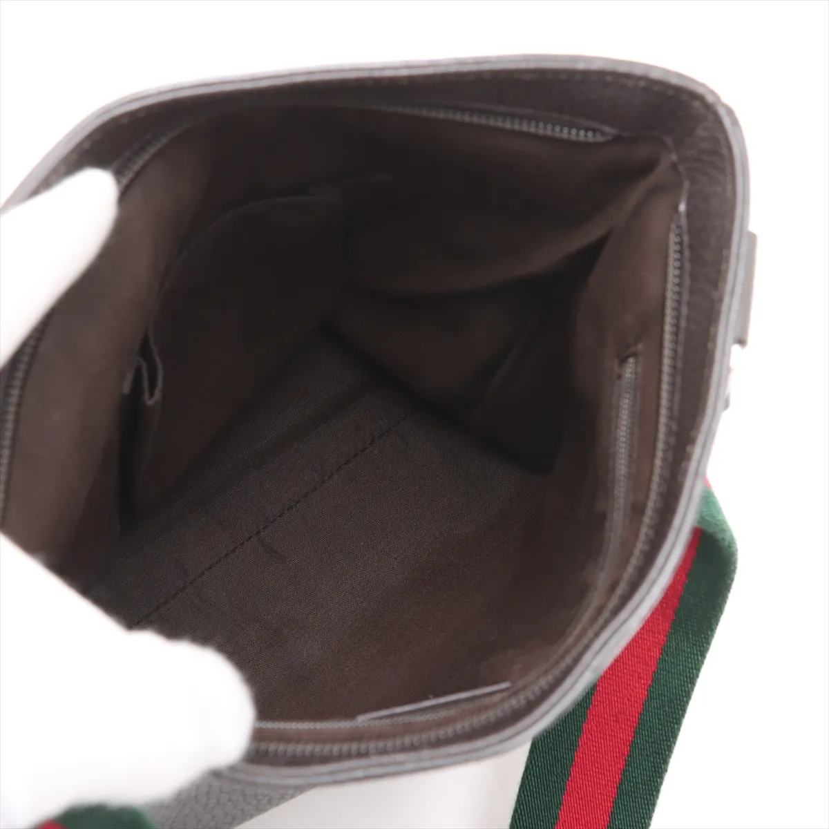 leather shoulder bag brown 336670 — view 6