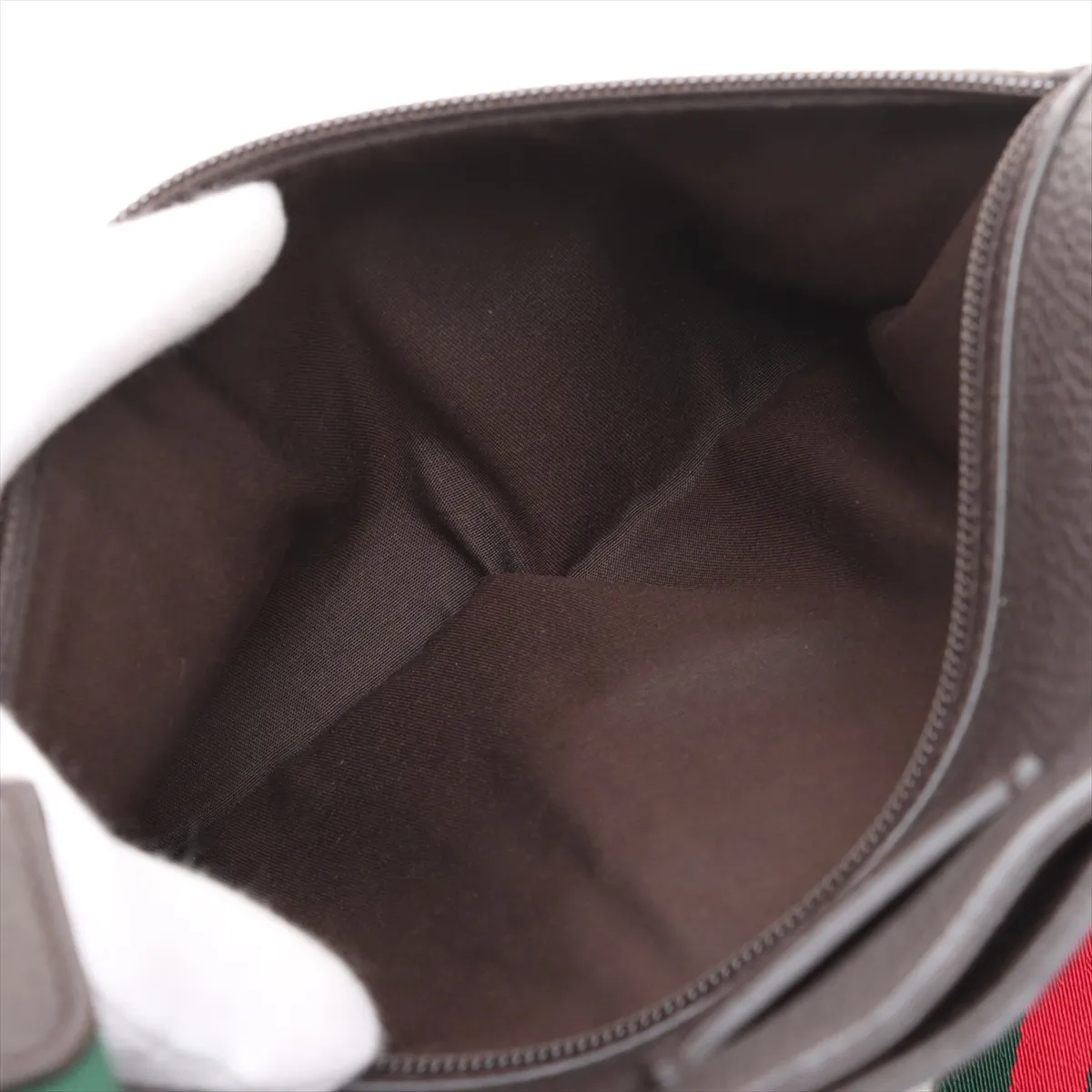 leather shoulder bag brown 336670 — view 8