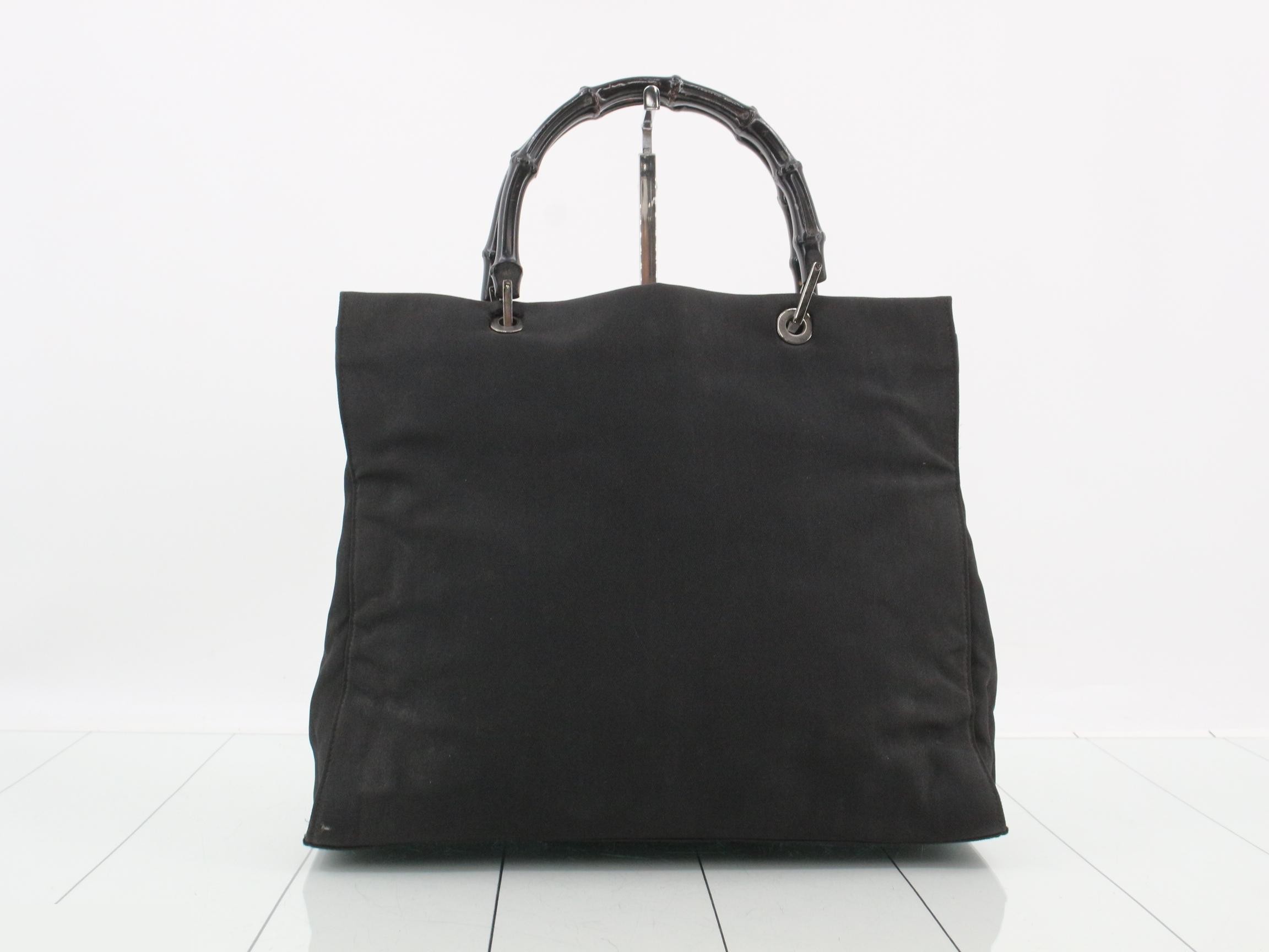 Bamboo Nylon Bag, Black — view 2