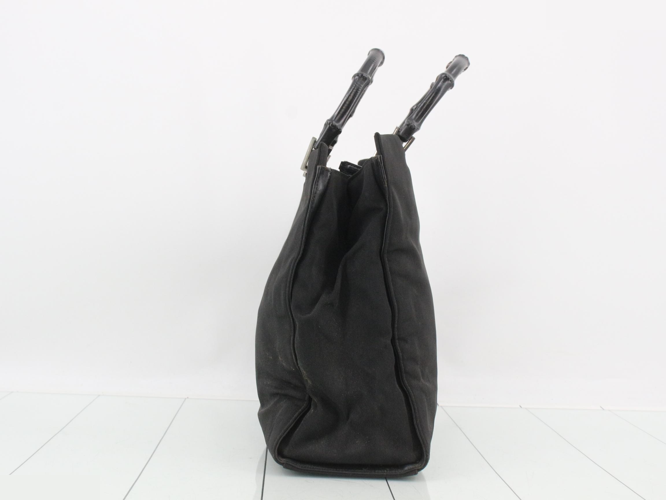 Bamboo Nylon Bag, Black — view 3