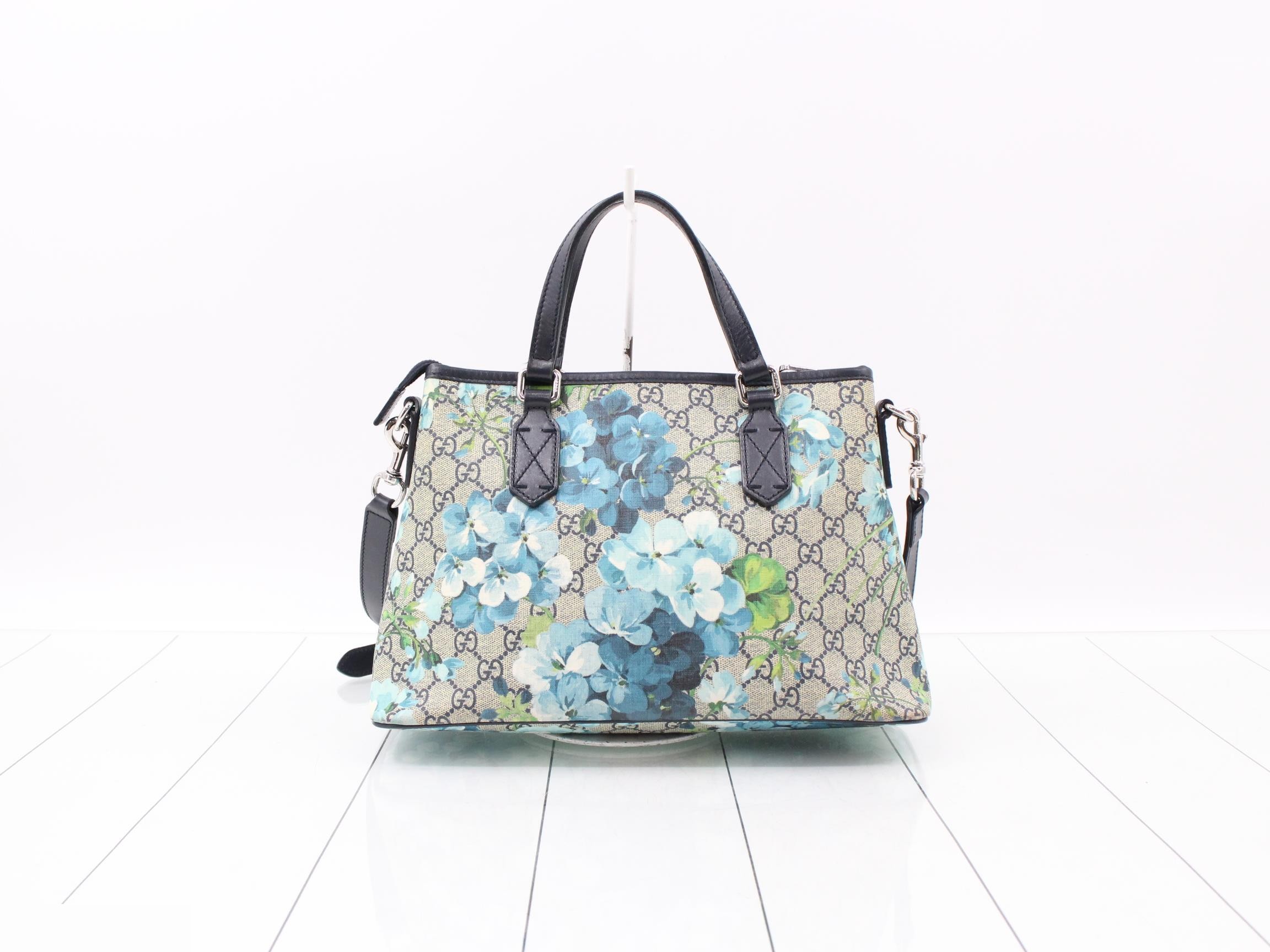 GG Blooms 2-Way Shoulder/Handbag, Navy — view 2