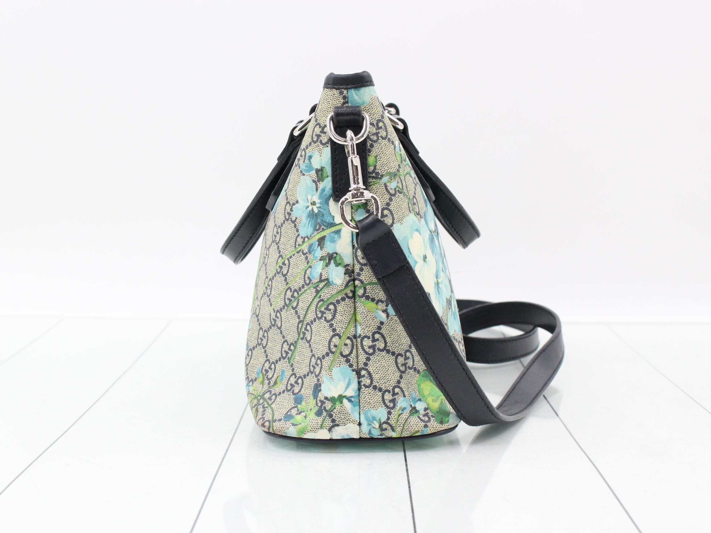 GG Blooms 2-Way Shoulder/Handbag, Navy — view 4