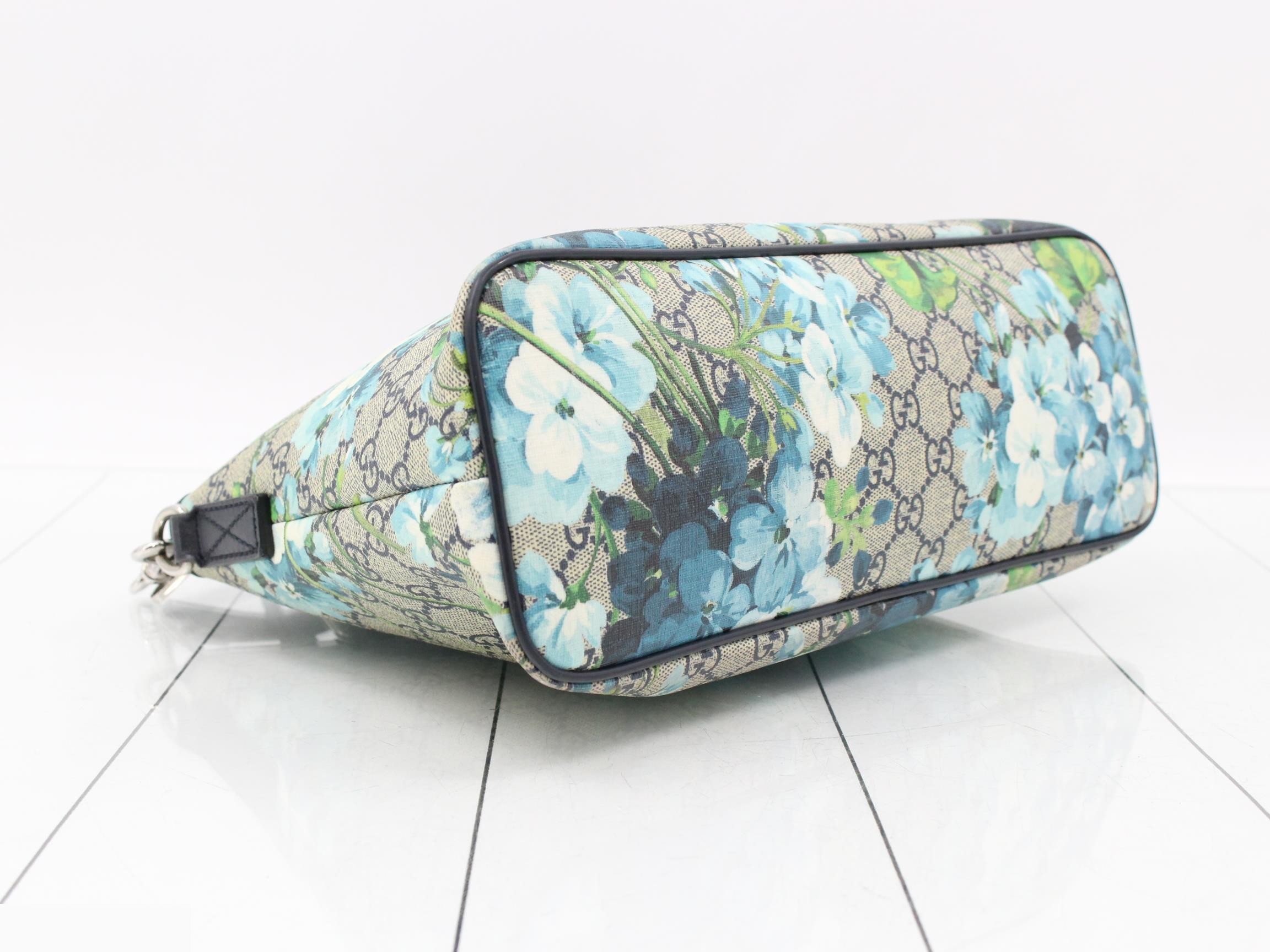 GG Blooms 2-Way Shoulder/Handbag, Navy — view 5