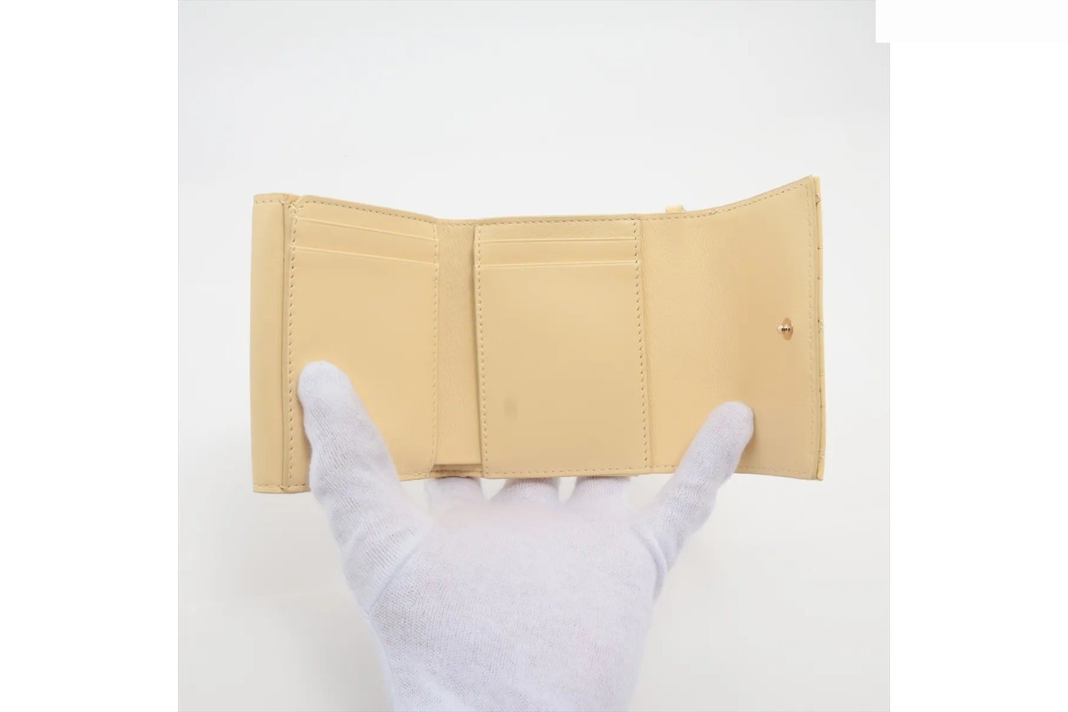 Cannage Lady Dior Leather Tri-fold Wallet — view 5