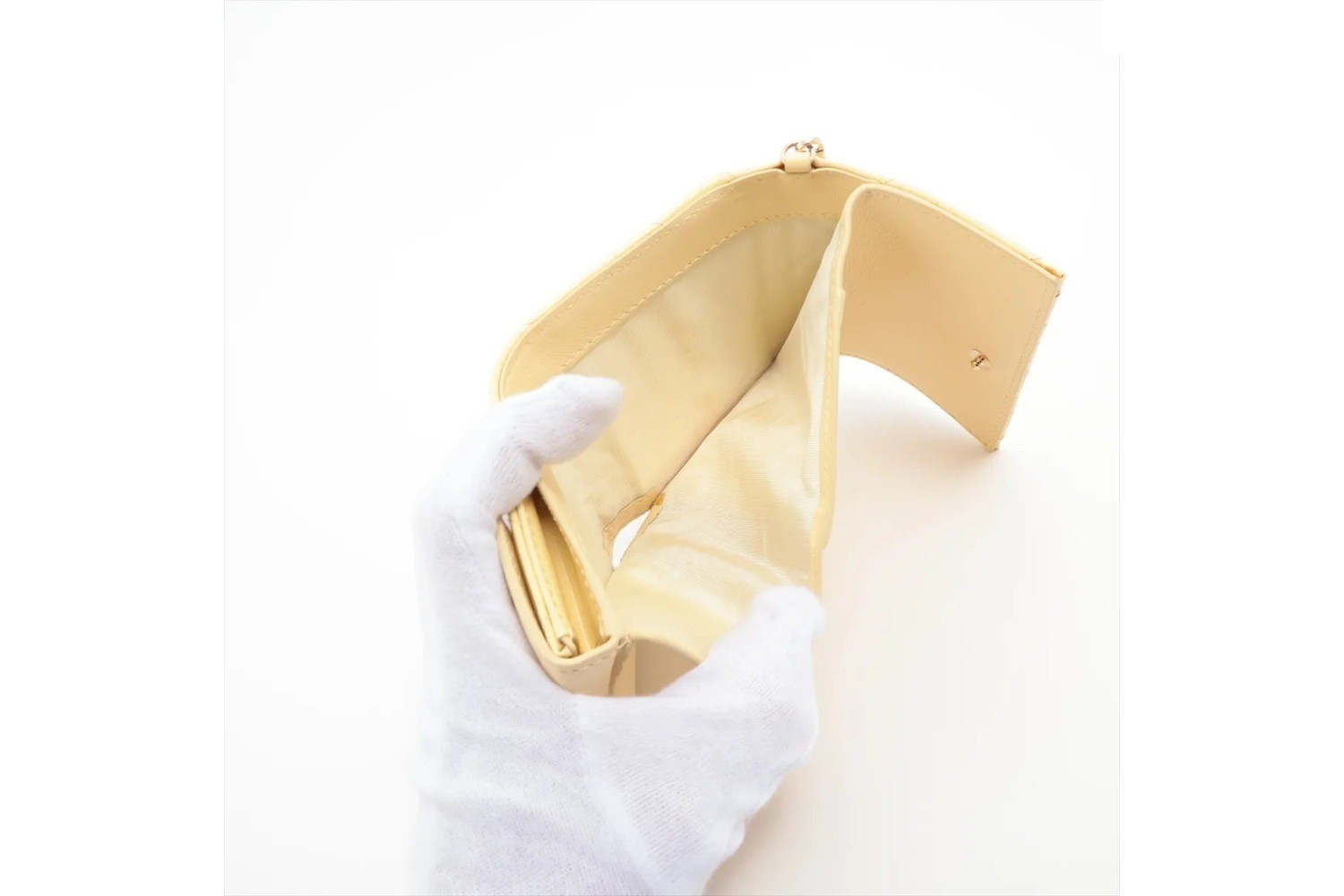 Cannage Lady Dior Leather Tri-fold Wallet — view 6