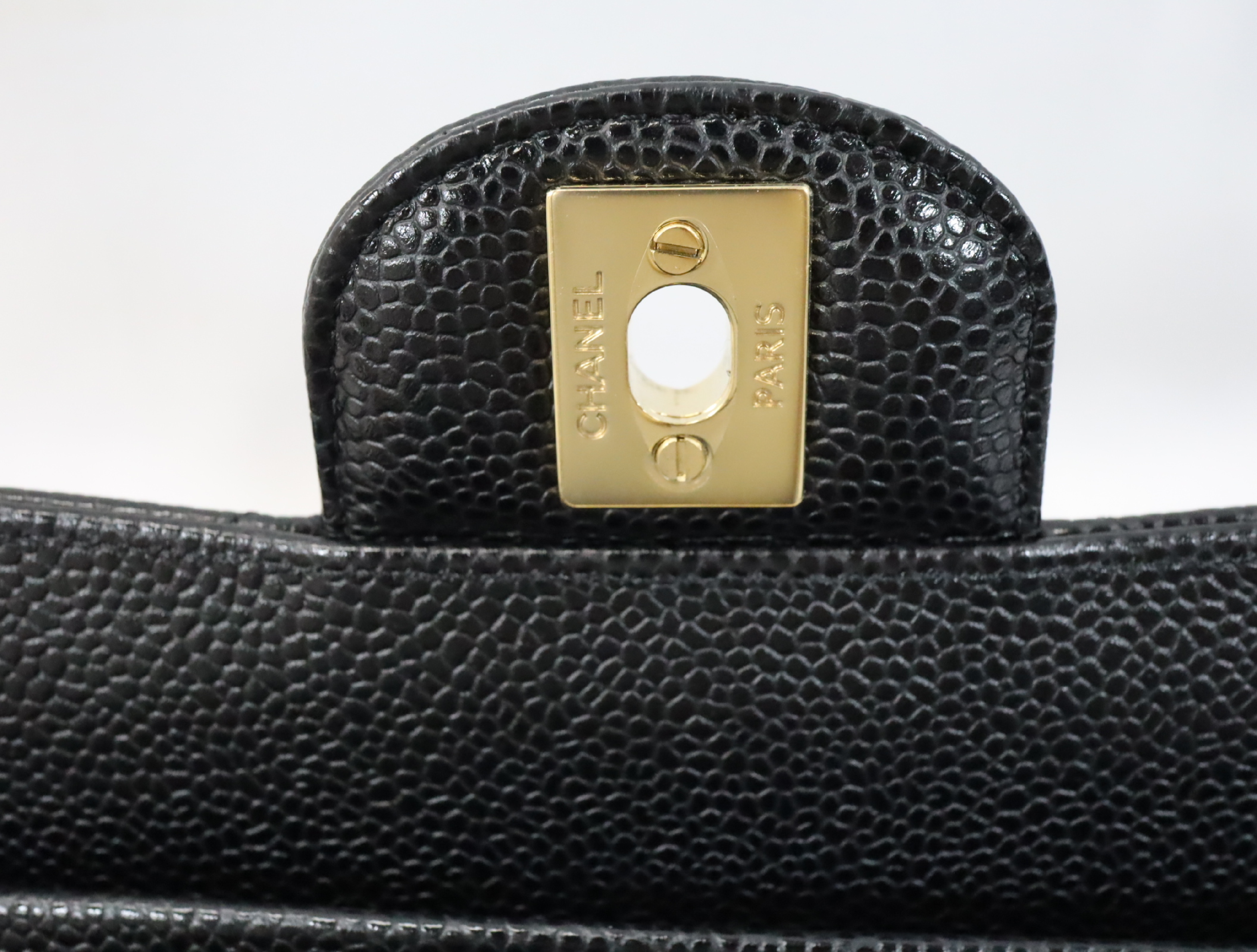 Matelassé 23 Caviar Skin Double Flap Shoulder Bag, Black, Serial Number , Gold Hardware, A01113? — view 13
