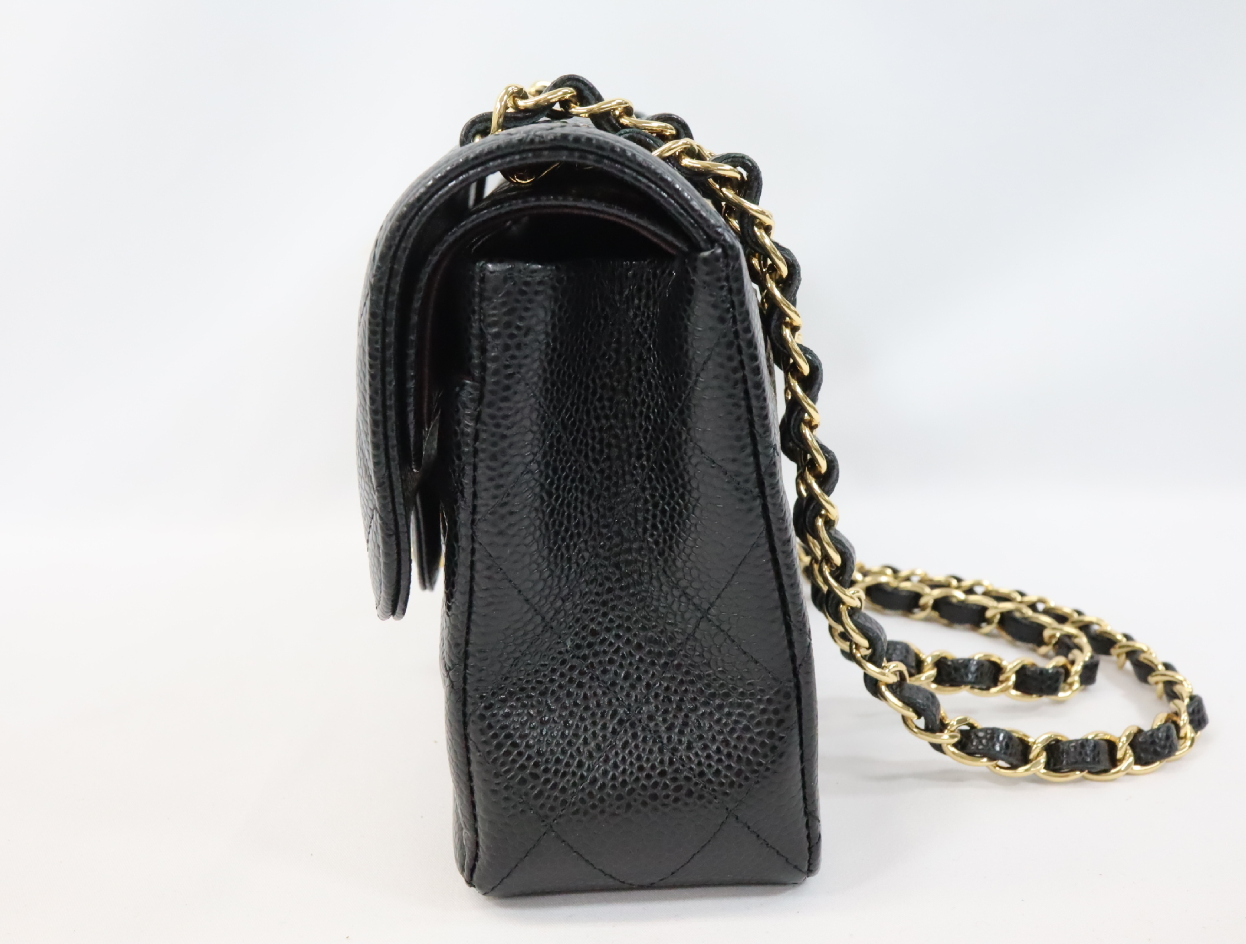 Matelassé 23 Caviar Skin Double Flap Shoulder Bag, Black, Serial Number , Gold Hardware, A01113? — view 4