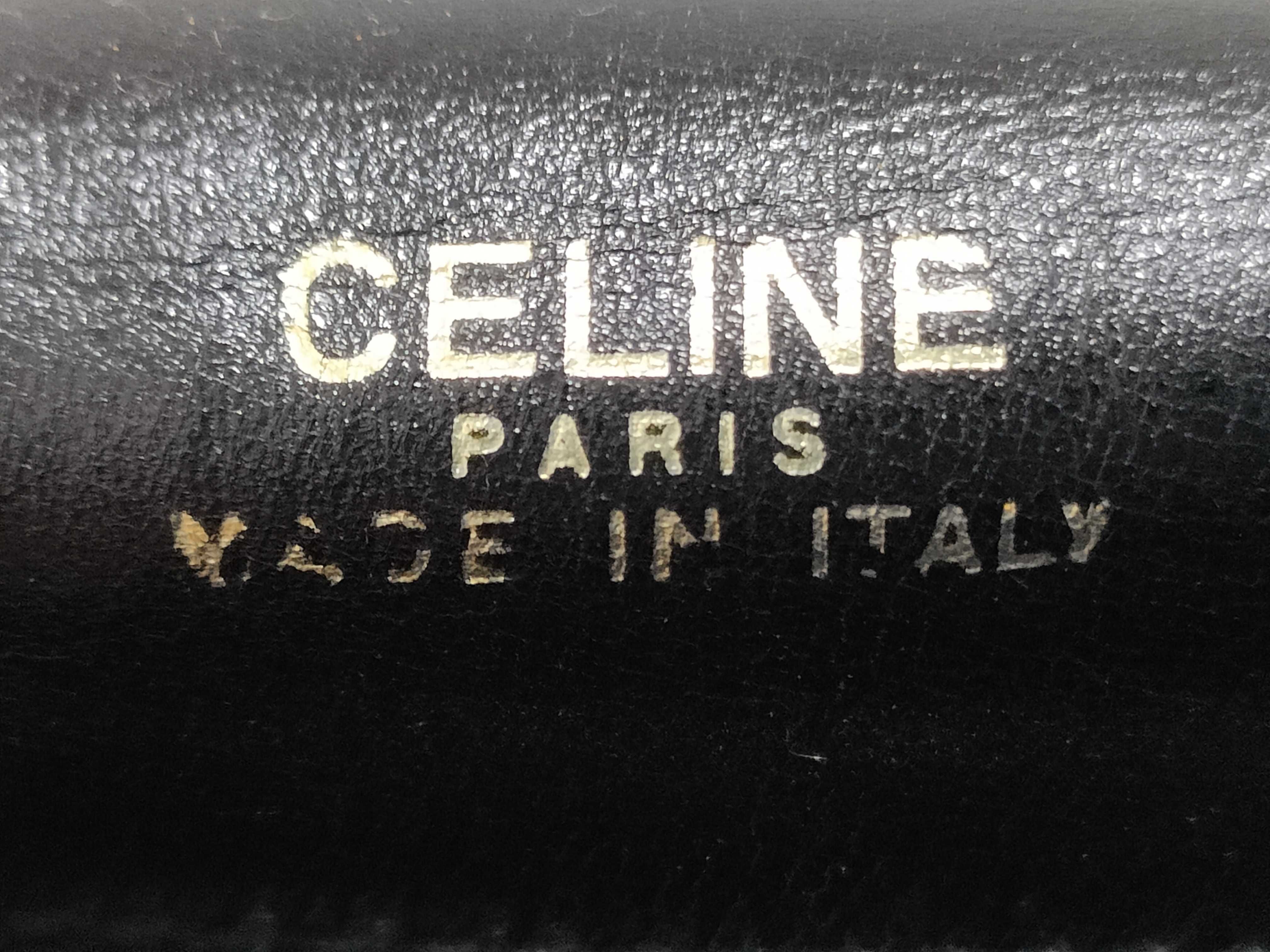 (Celine) Black Shoulder Bag with Carriage Hardware, Vintage, Old Stamp, Comes with Dust Bag — view 12