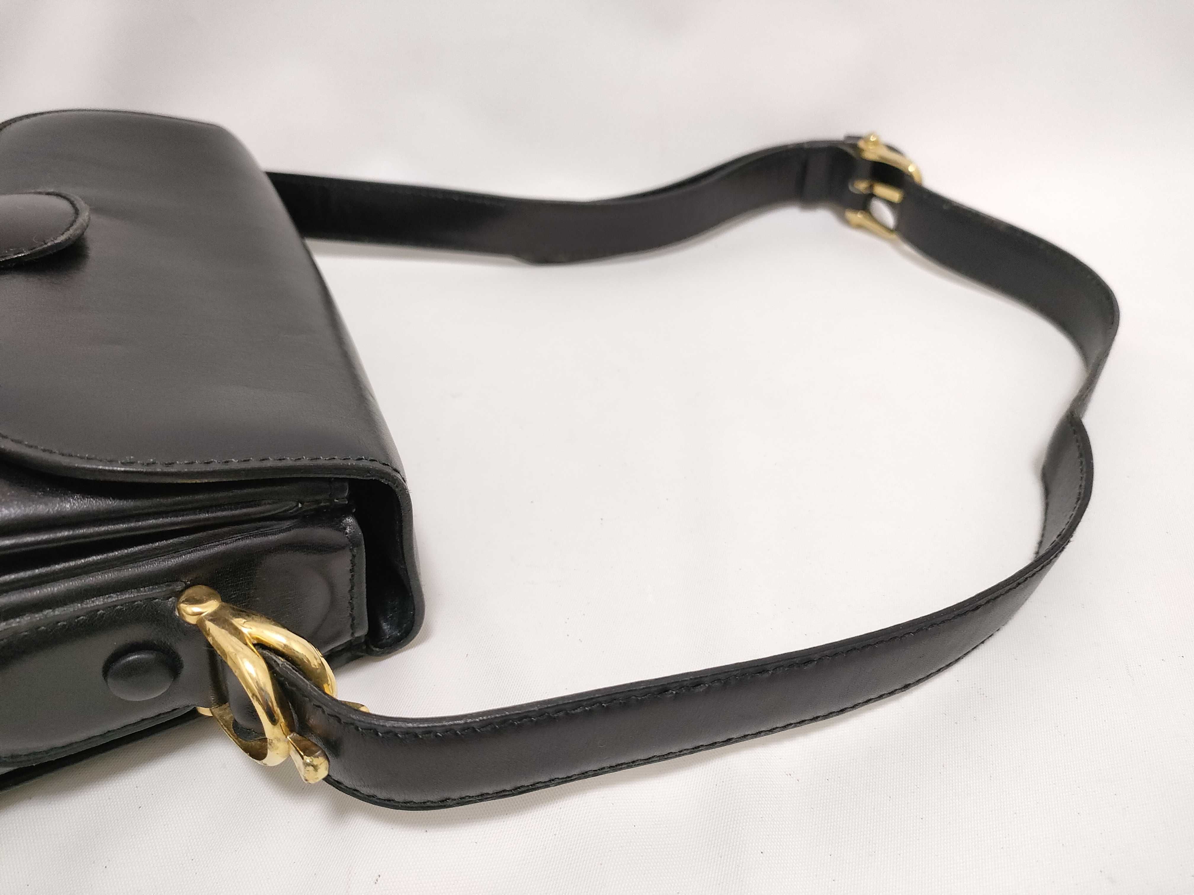 (Celine) Black Shoulder Bag with Carriage Hardware, Vintage, Old Stamp, Comes with Dust Bag — view 3