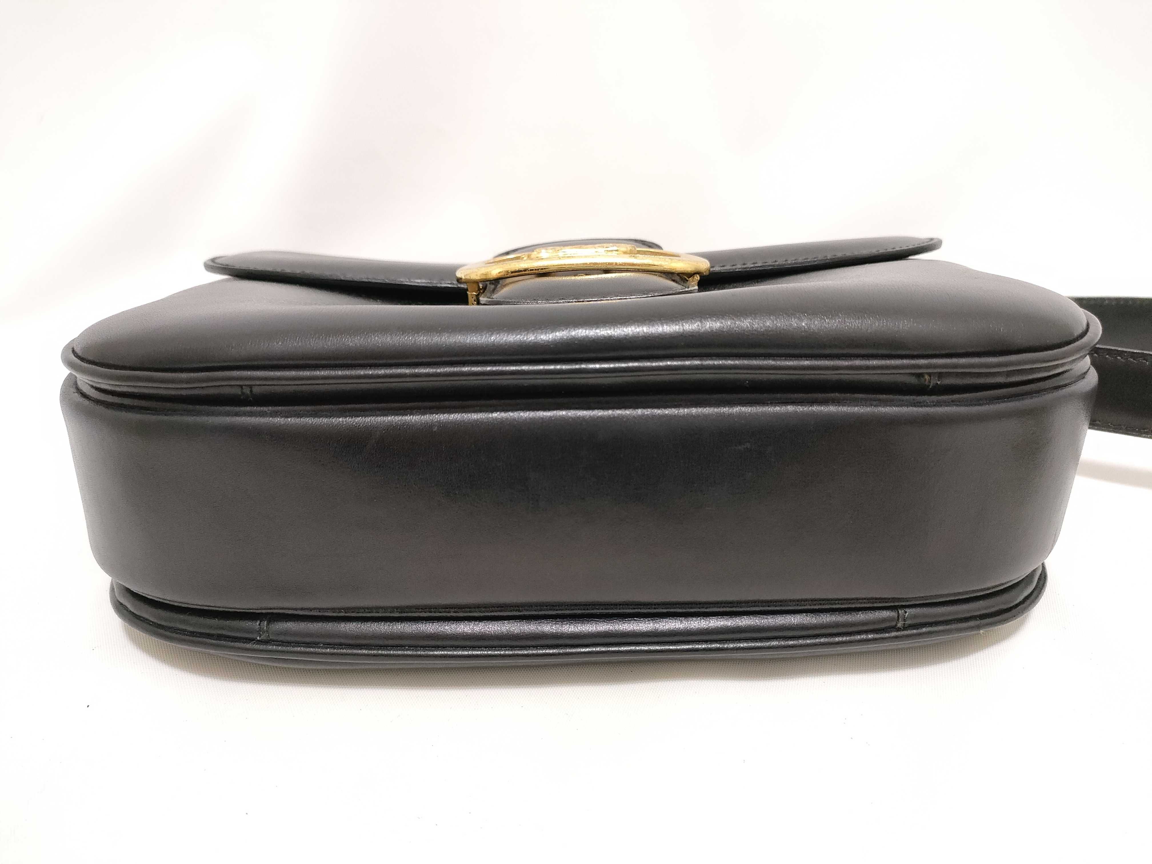 (Celine) Black Shoulder Bag with Carriage Hardware, Vintage, Old Stamp, Comes with Dust Bag — view 7