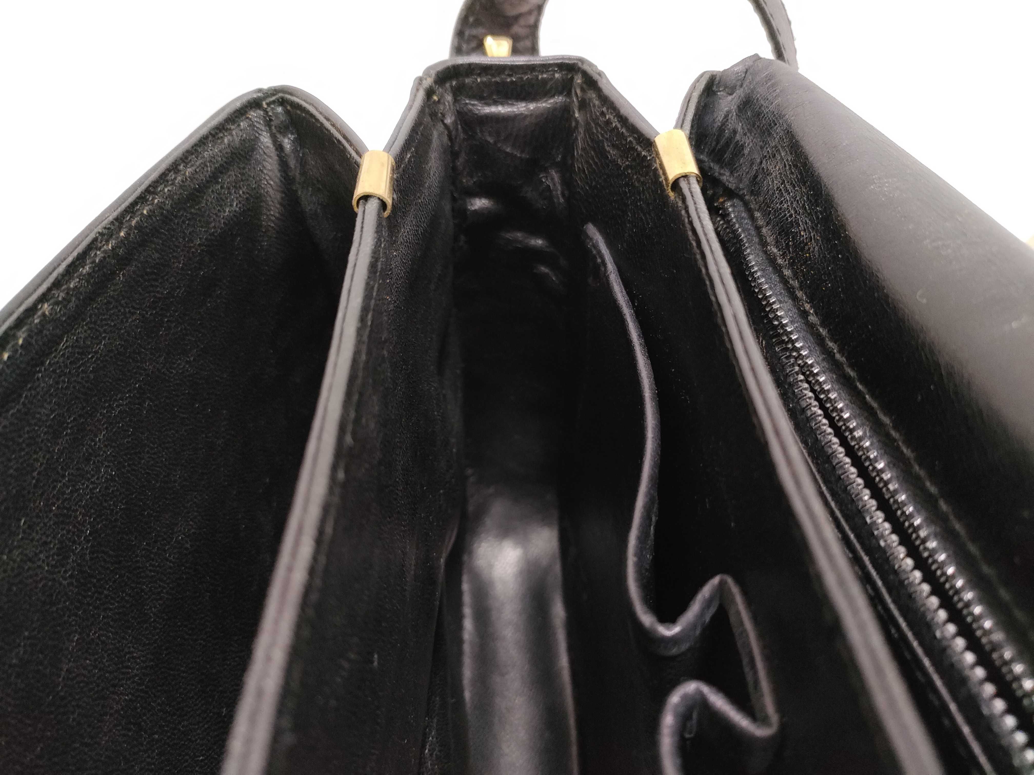 (Celine) Black Shoulder Bag with Carriage Hardware, Vintage, Old Stamp, Comes with Dust Bag — view 9