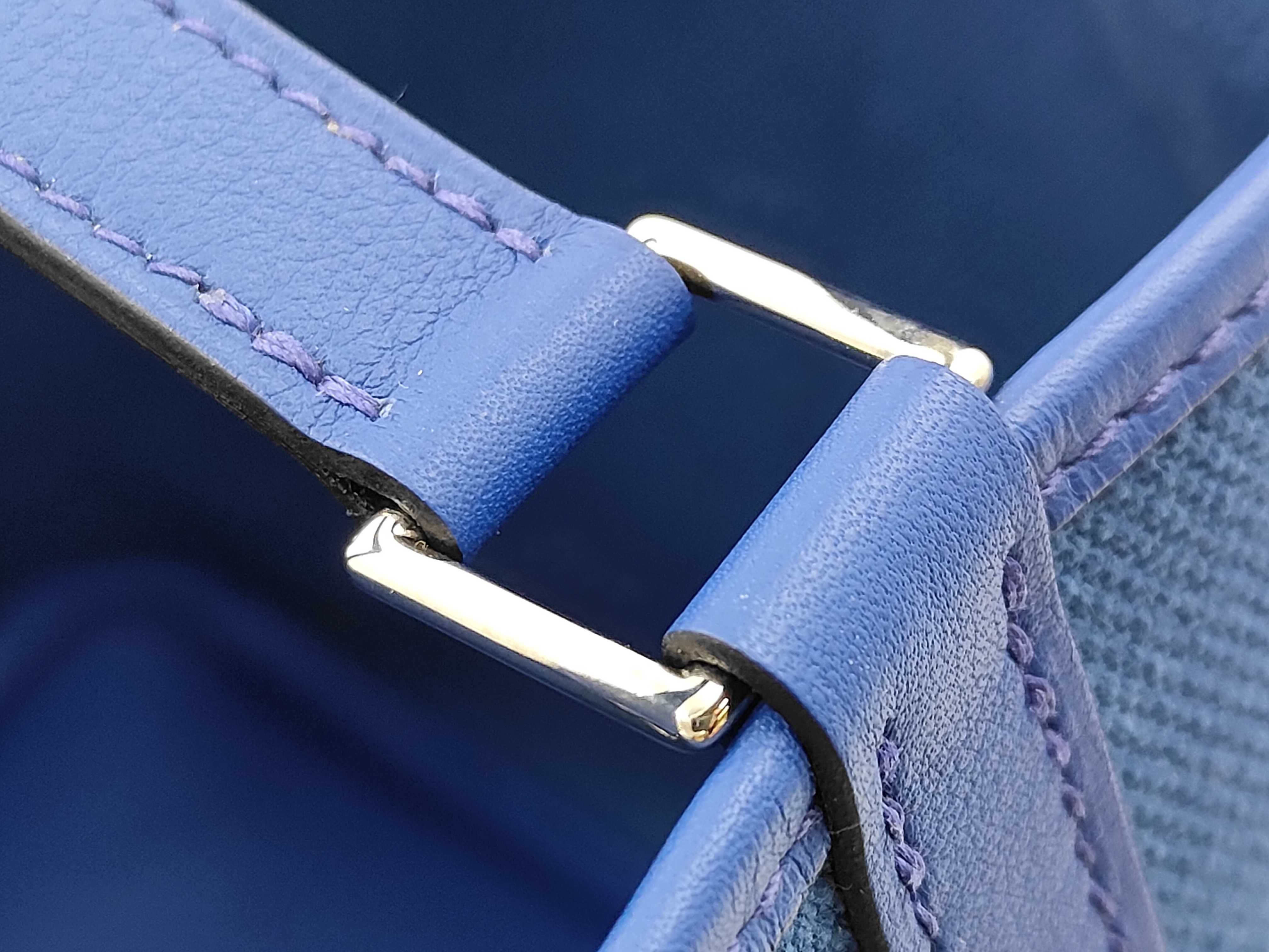 Picotin Lock Cargo PM Blue Royal U stamp Silver hardware handbag — view 5