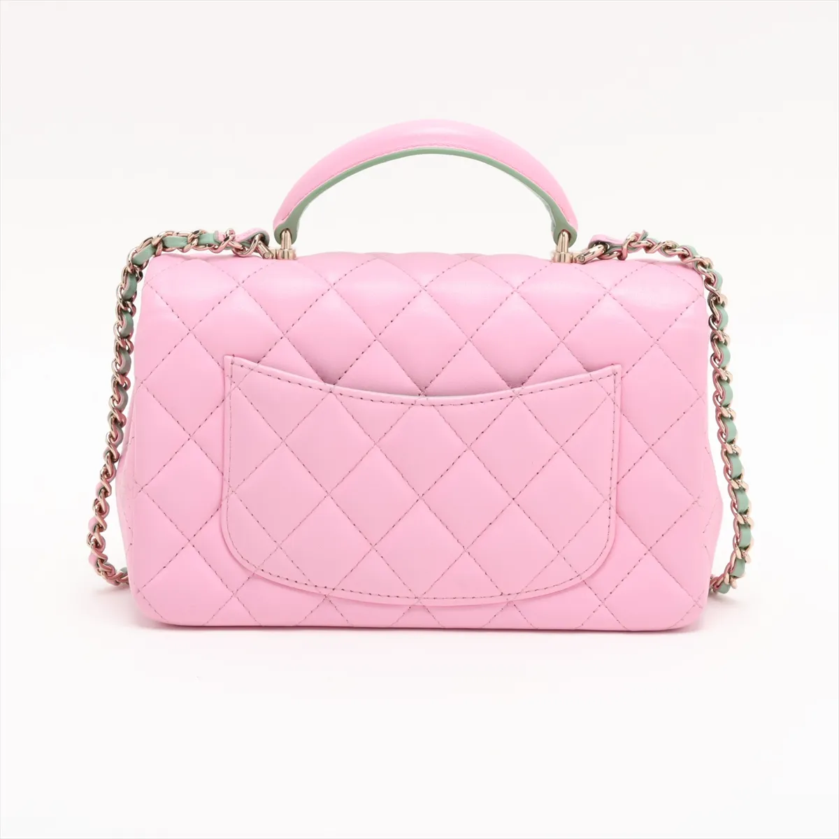 [Individually packaged] Chanel Matelassé Lambskin 2-Way Shoulder Bag, Pink with Gold Hardware, T19PJU8K, Random Plate, AS2431 — view 2