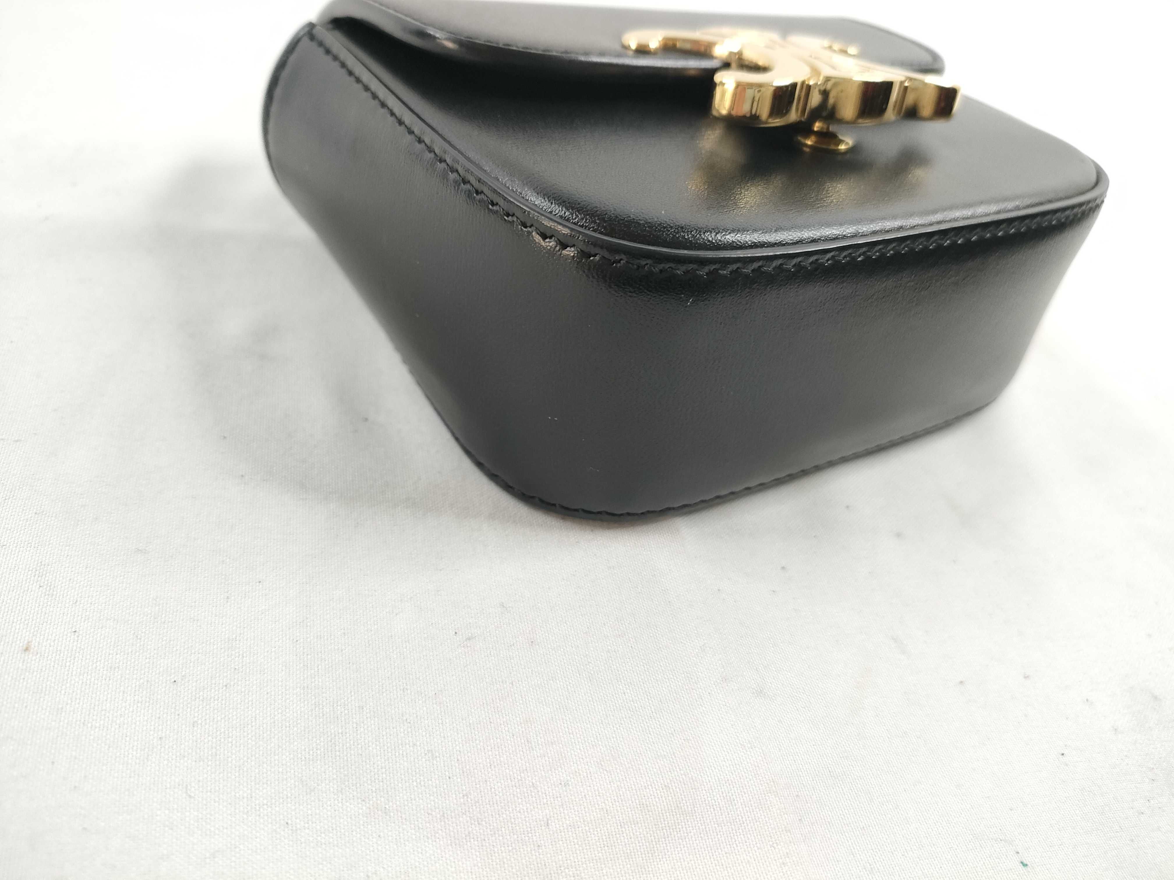 Mini Claude Shoulder Bag, Black Triomphe Shoulder Bag — view 3