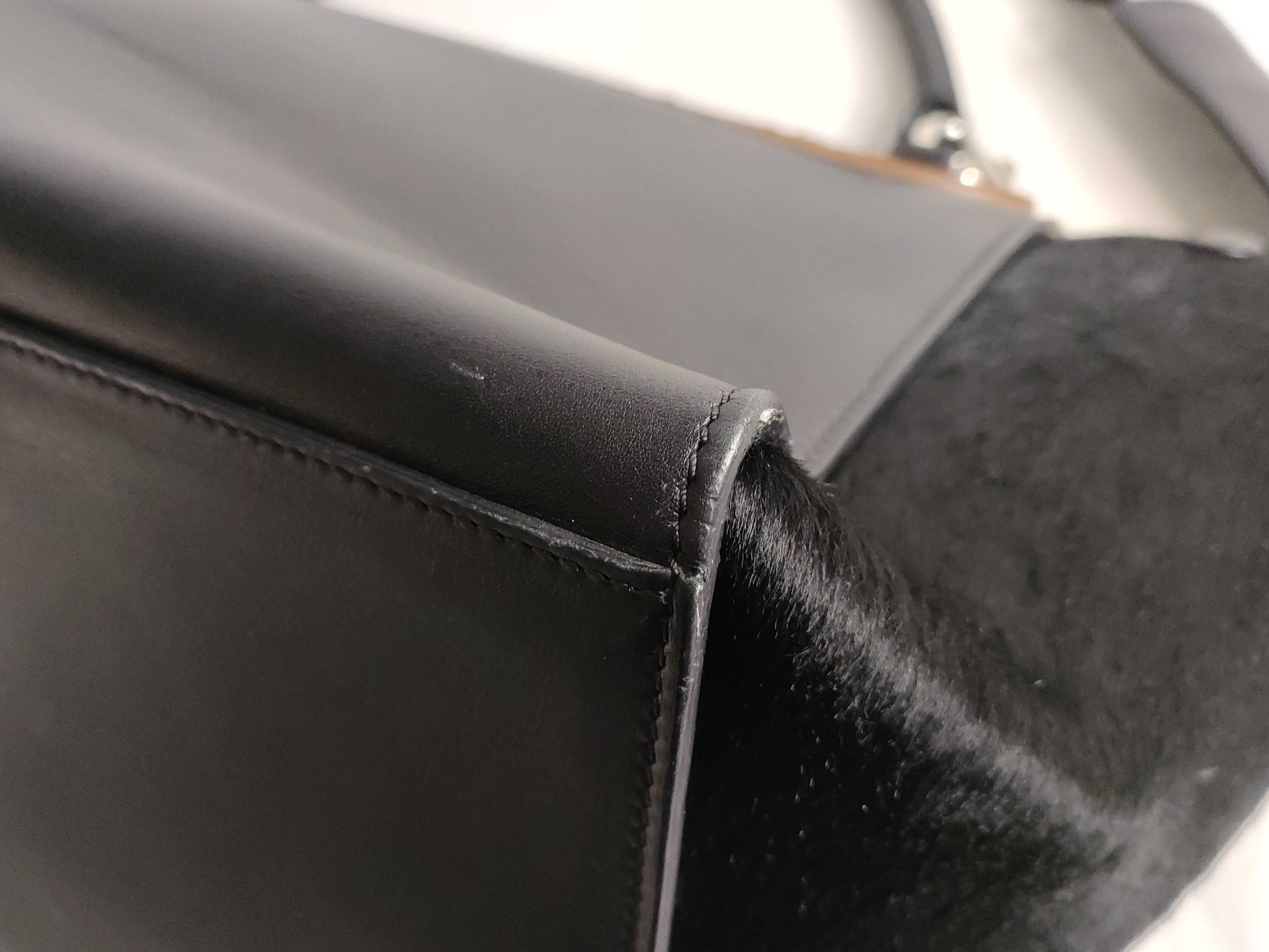 Calf Hair x Leather Tote Bag — view 7
