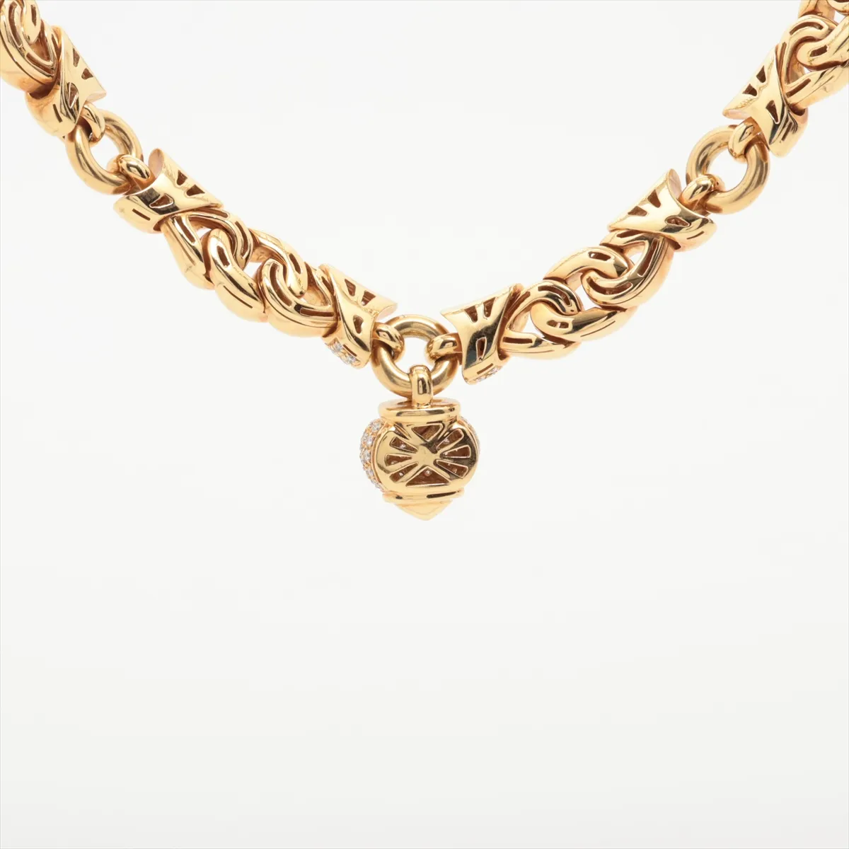 Doppio Cuore Diamond Necklace, 750 (Yellow Gold), 142.8g. Some markings are — view 2
