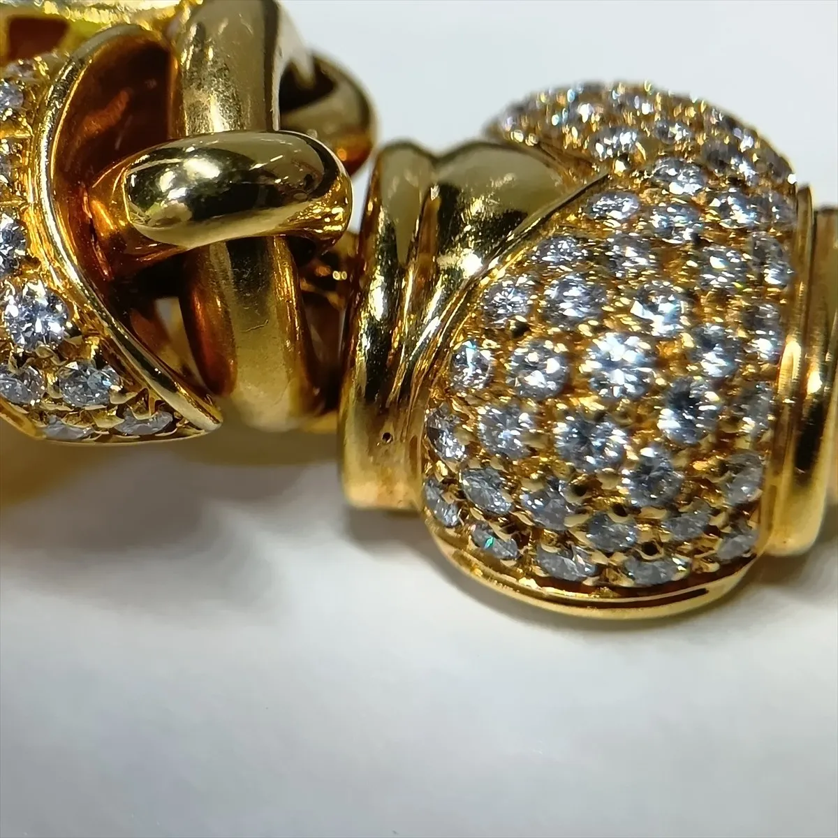 Doppio Cuore Diamond Necklace, 750 (Yellow Gold), 142.8g. Some markings are — view 6