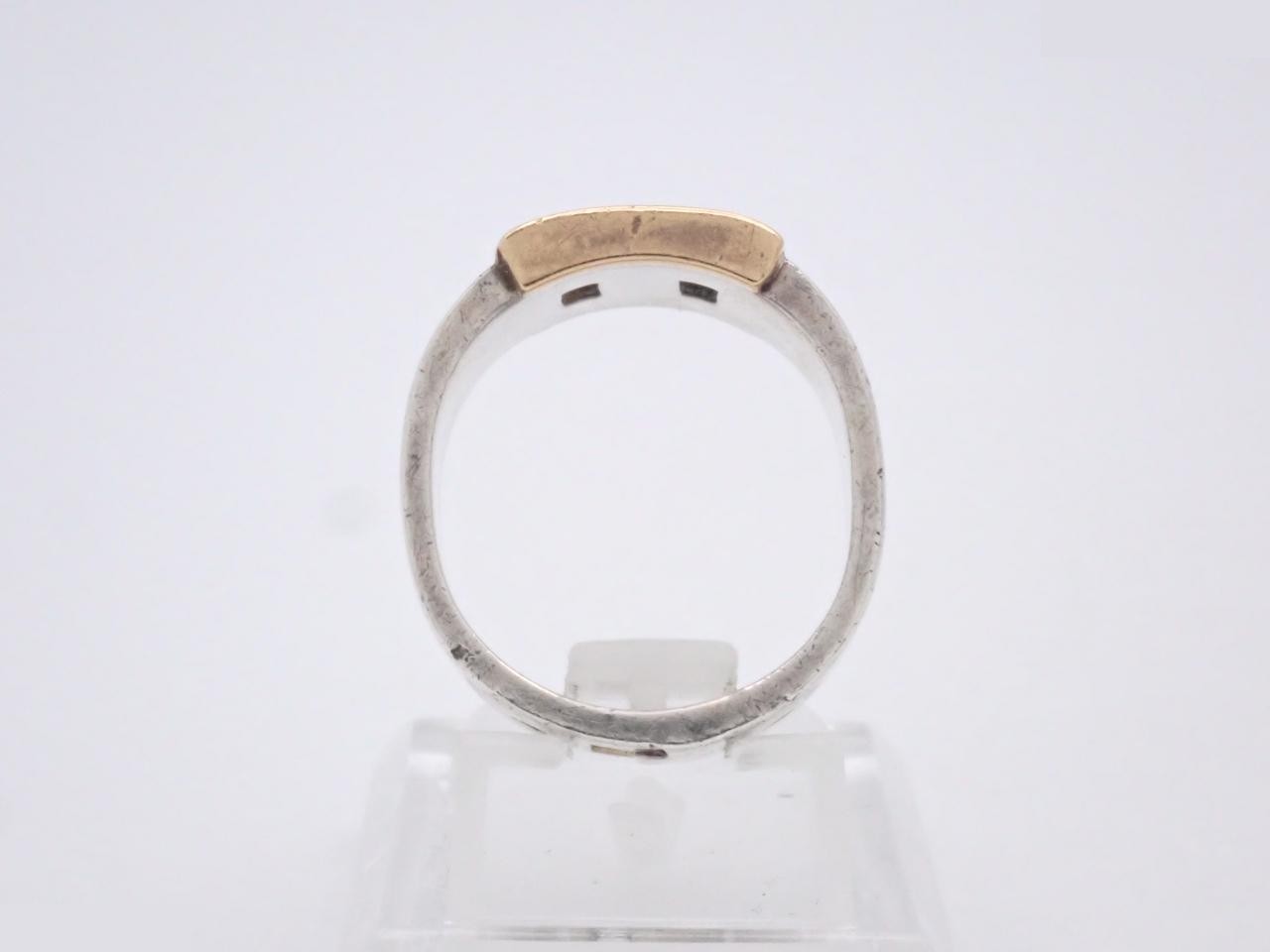 K18/SV925 8.4g Hercules Ring, stamped 54, actual size #12 — view 3