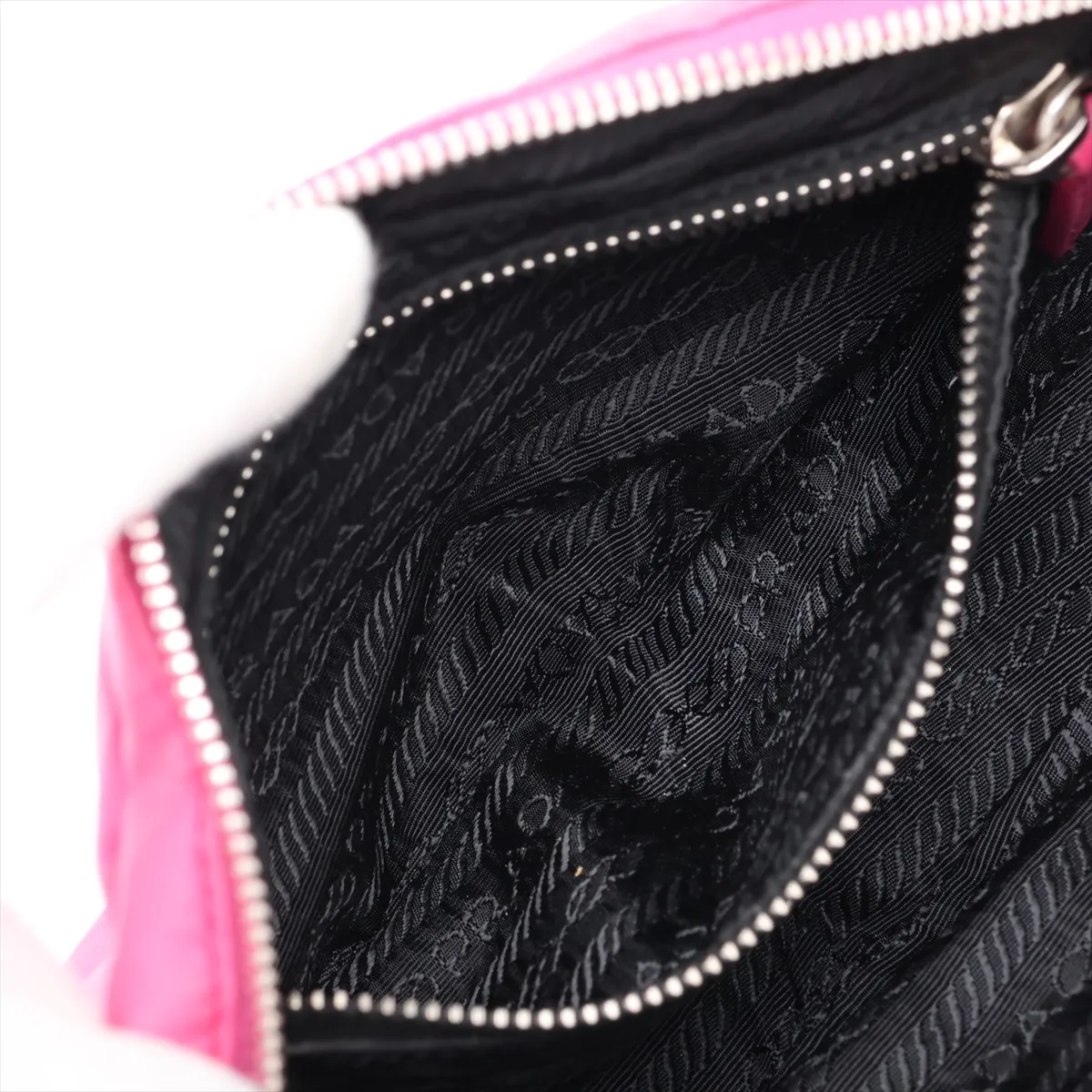Tessuto BR2636 Nylon x Leather Shoulder Bag, Pink — view 7
