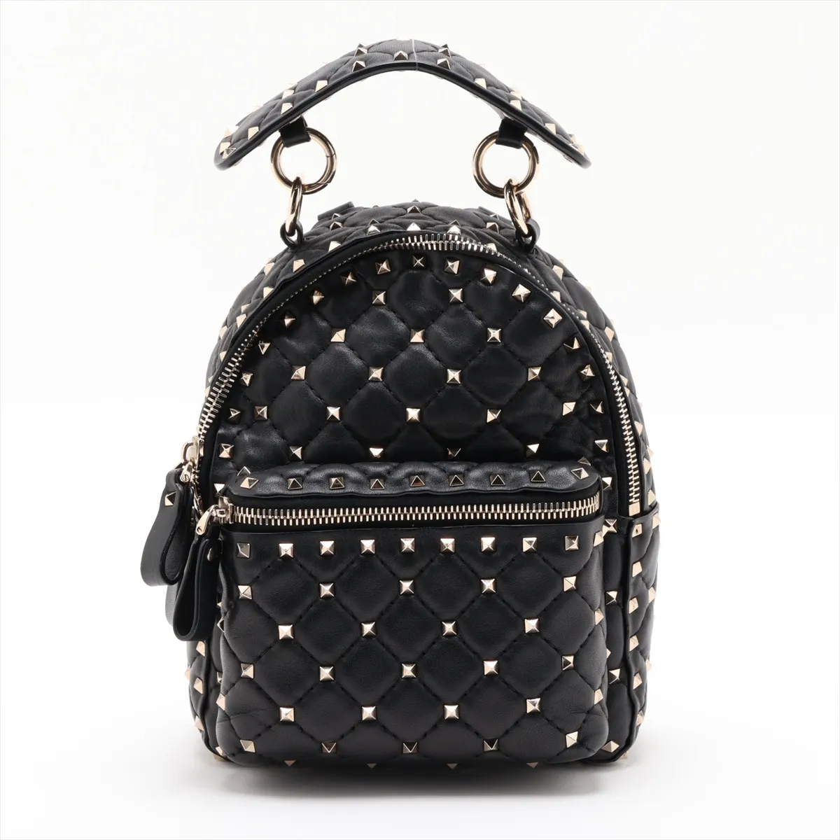 Rockstud Leather Backpack/Rucksack, Black