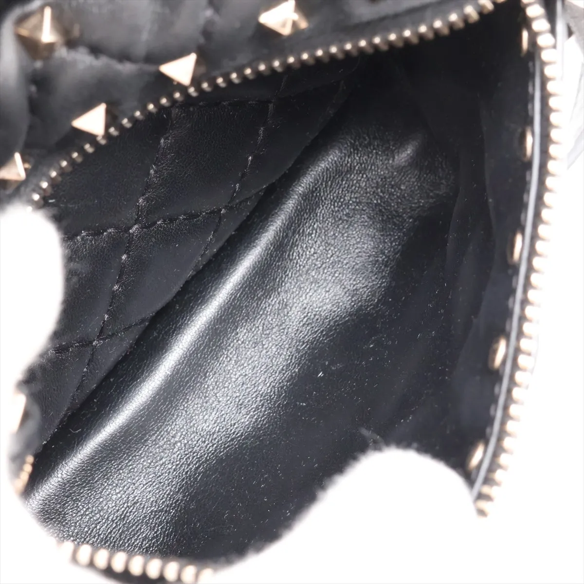 Rockstud Leather Backpack/Rucksack, Black — view 9