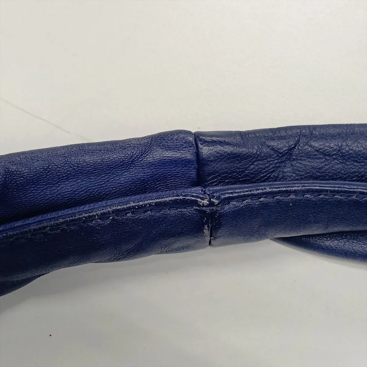 Intrecciato Hobo Leather Shoulder Bag, Navy — view 12