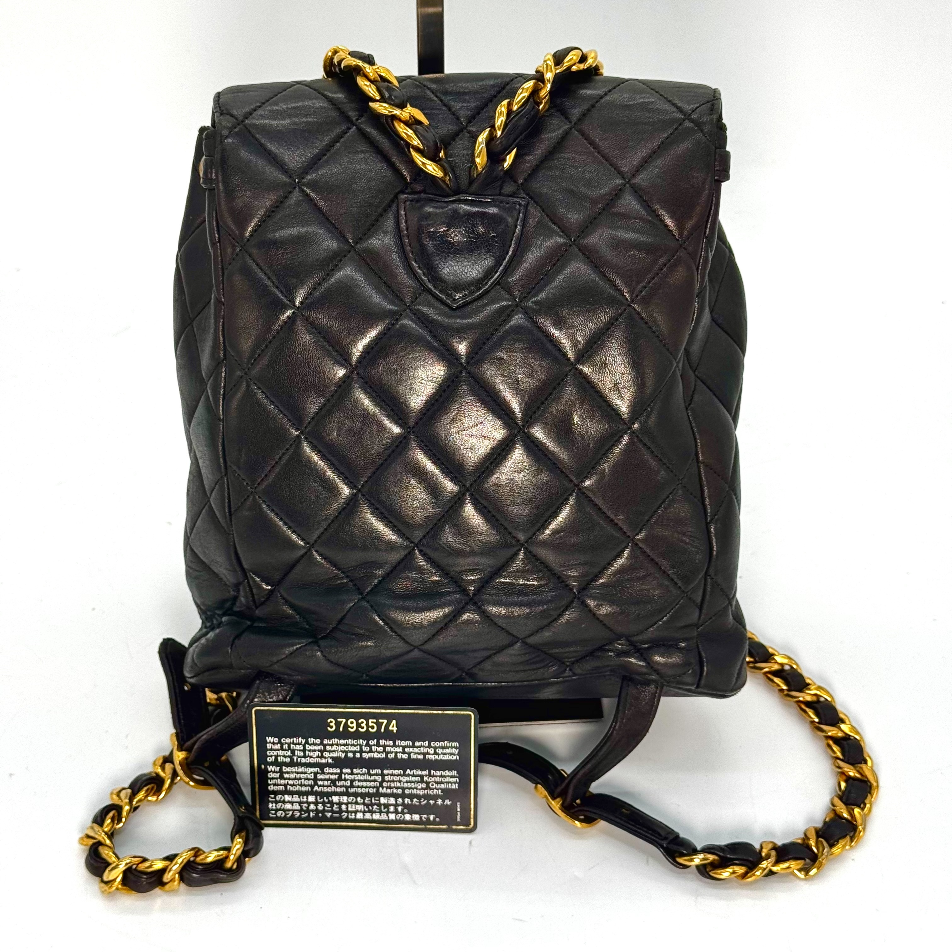 Matelassé Lambskin Turnlock Drawstring Mini Backpack with Guarantee Card 3793574 Backpack — view 2