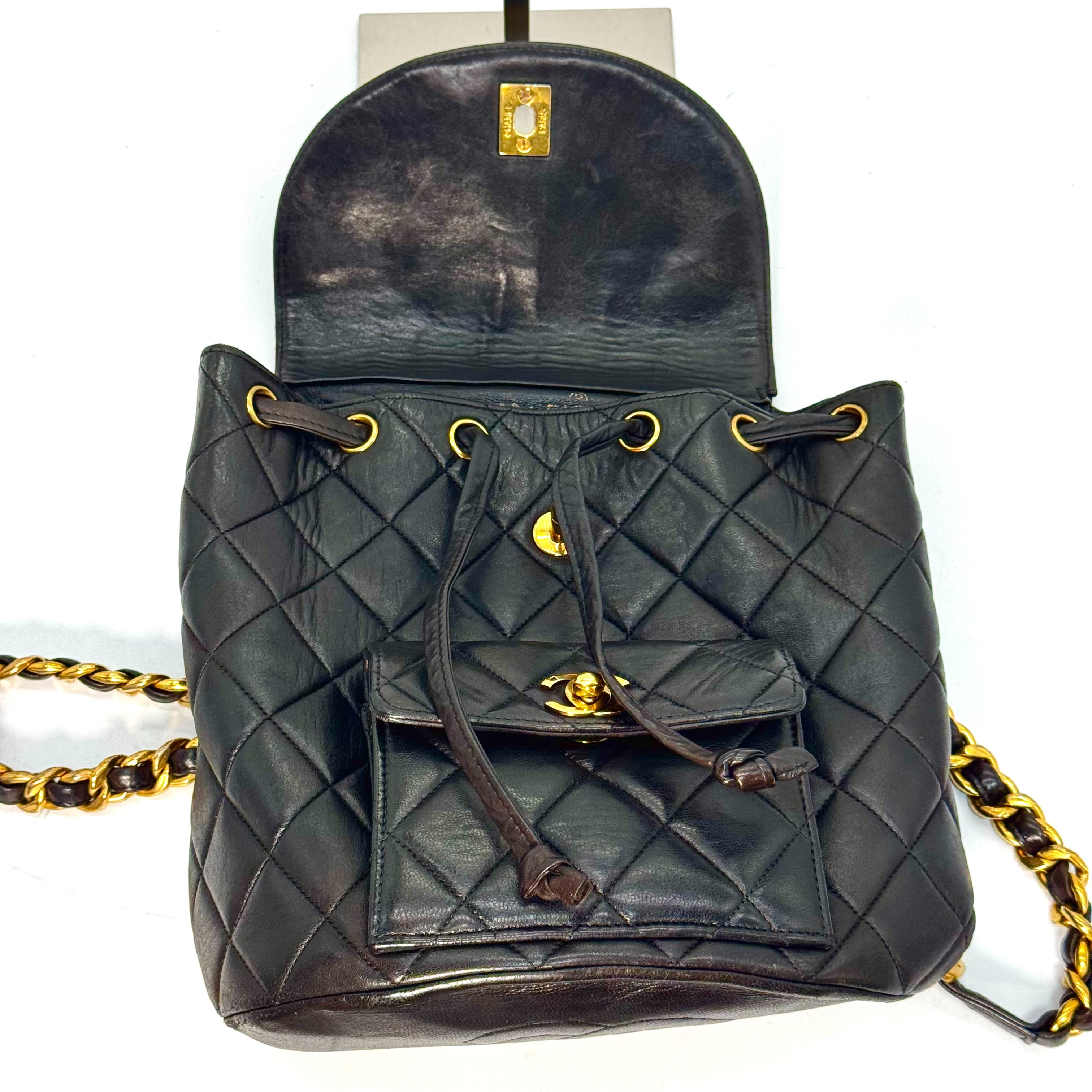 Matelassé Lambskin Turnlock Drawstring Mini Backpack with Guarantee Card 3793574 Backpack — view 7