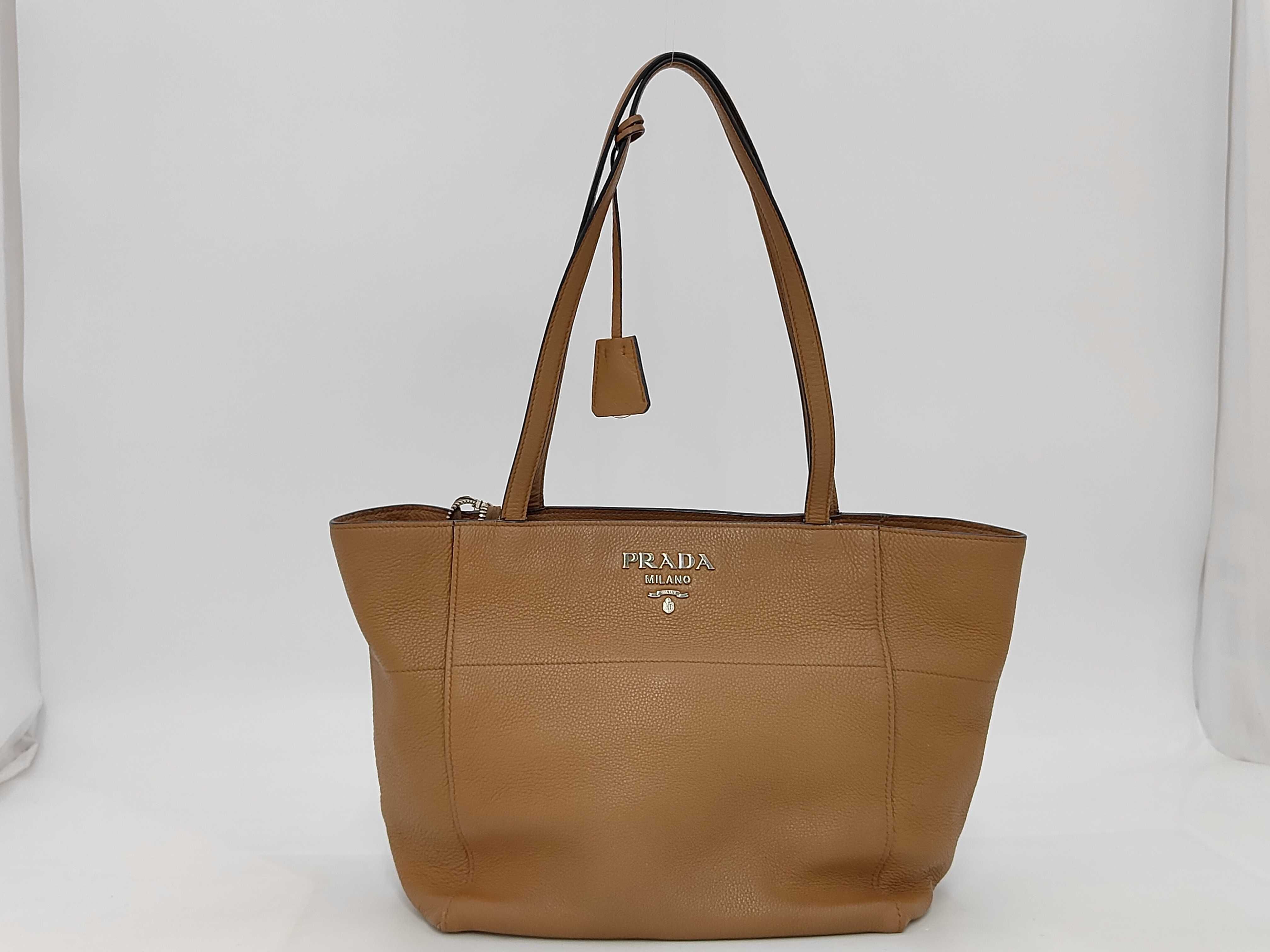 Vitello Phoenix Leather Shopping Tote Bag