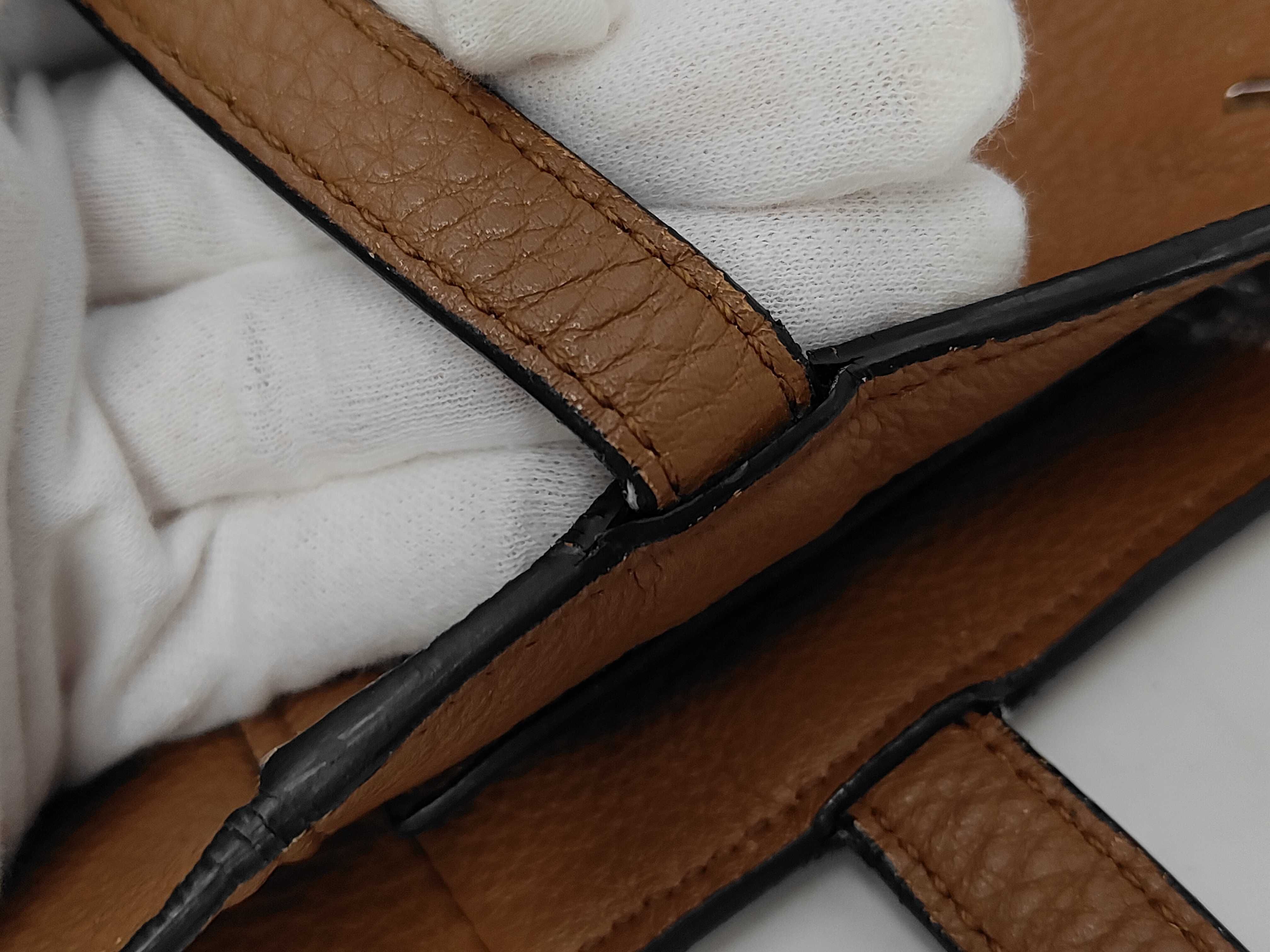 Vitello Phoenix Leather Shopping Tote Bag — view 7