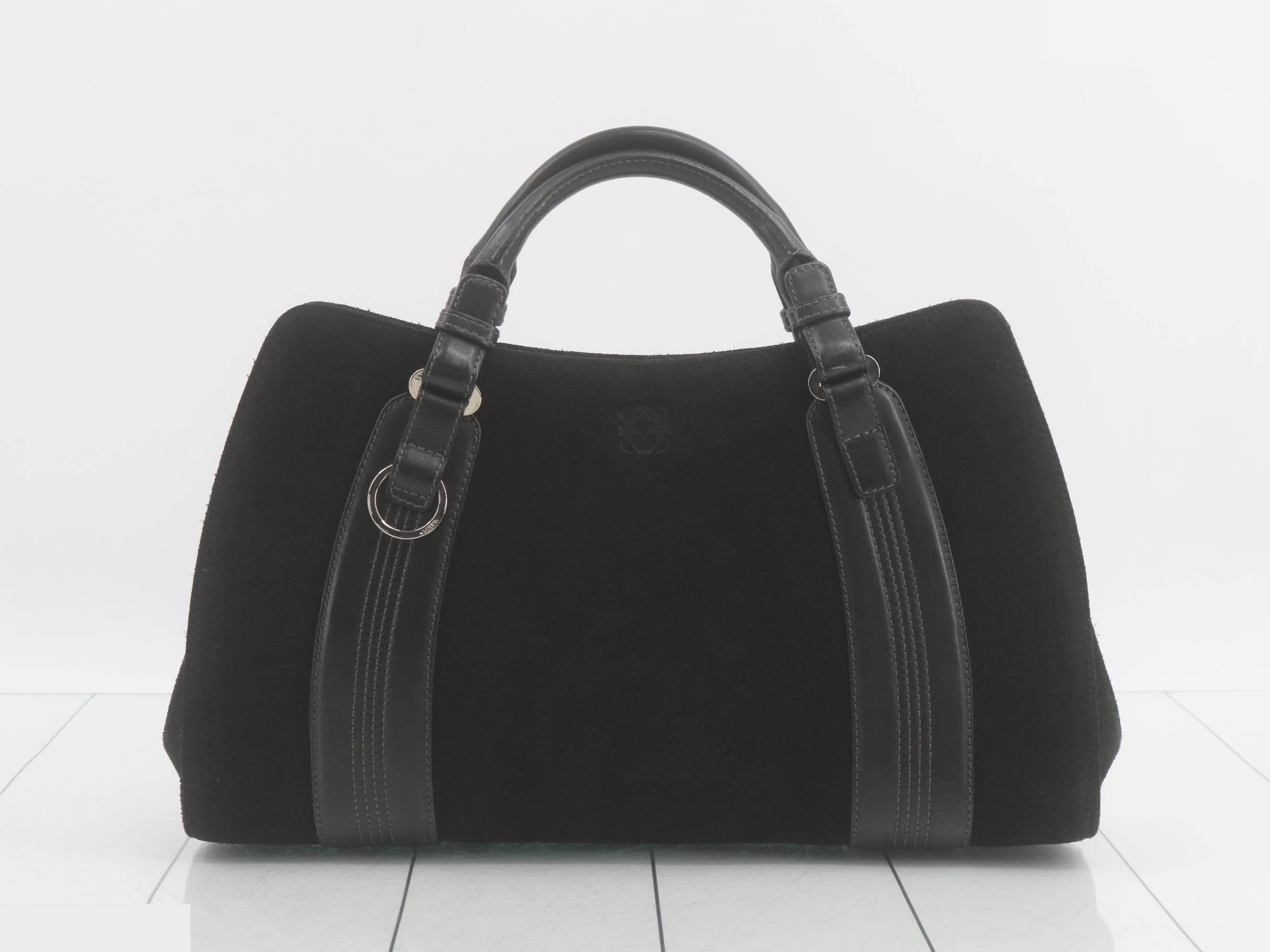 Anagram suede handbag