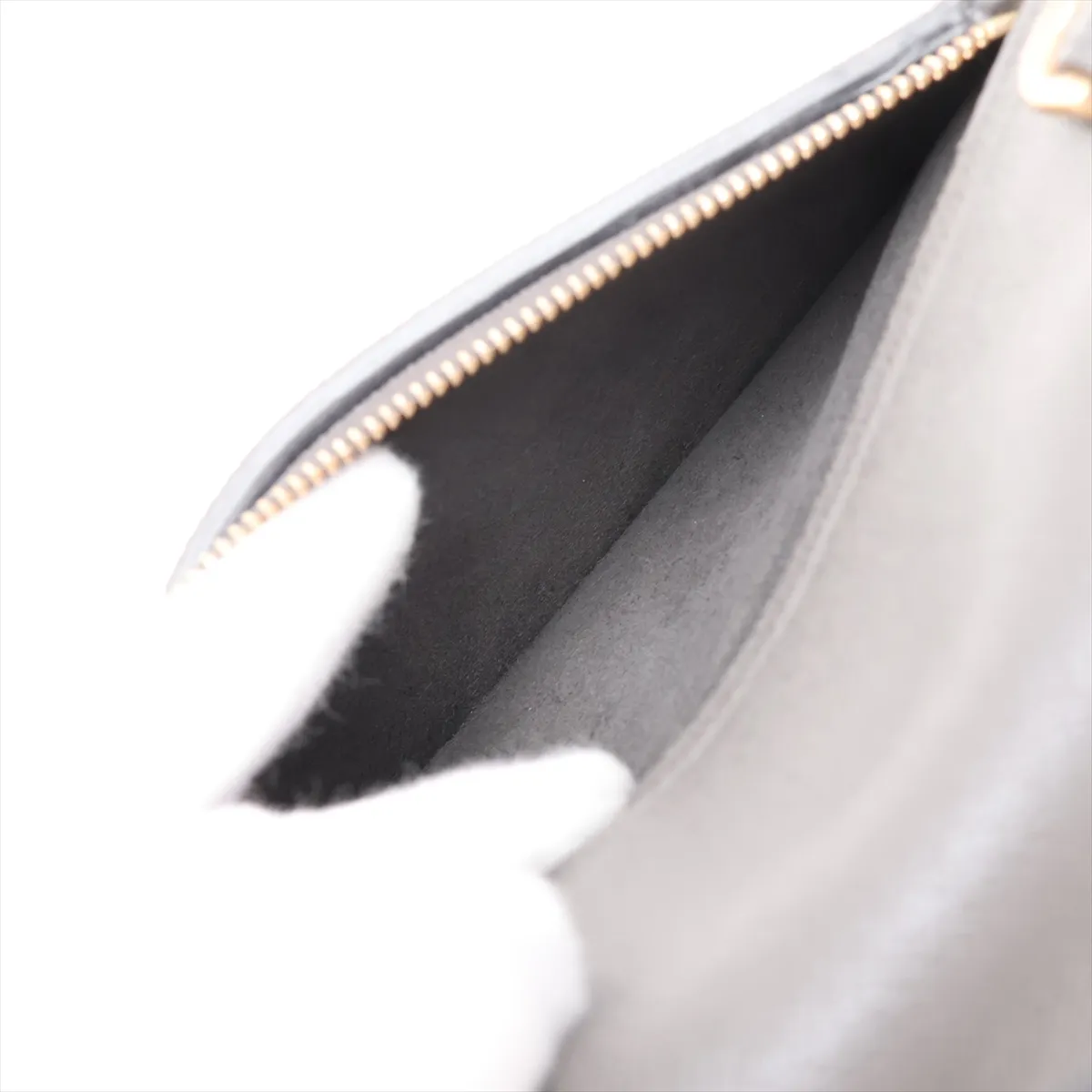 Belt Bag Micro Leather 2-Way Handbag, Gray — view 10