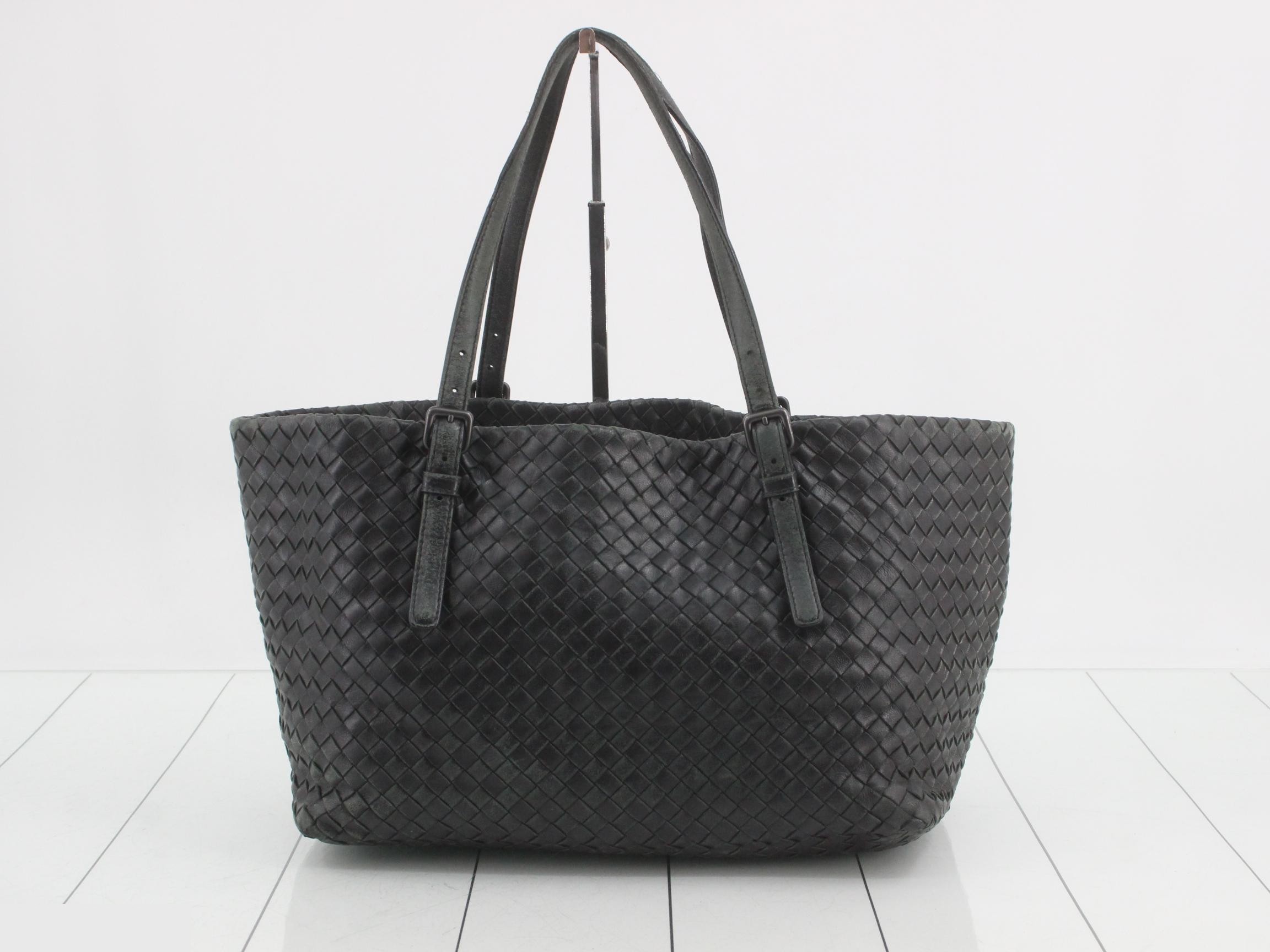 Intrecciato handbag, black — view 2