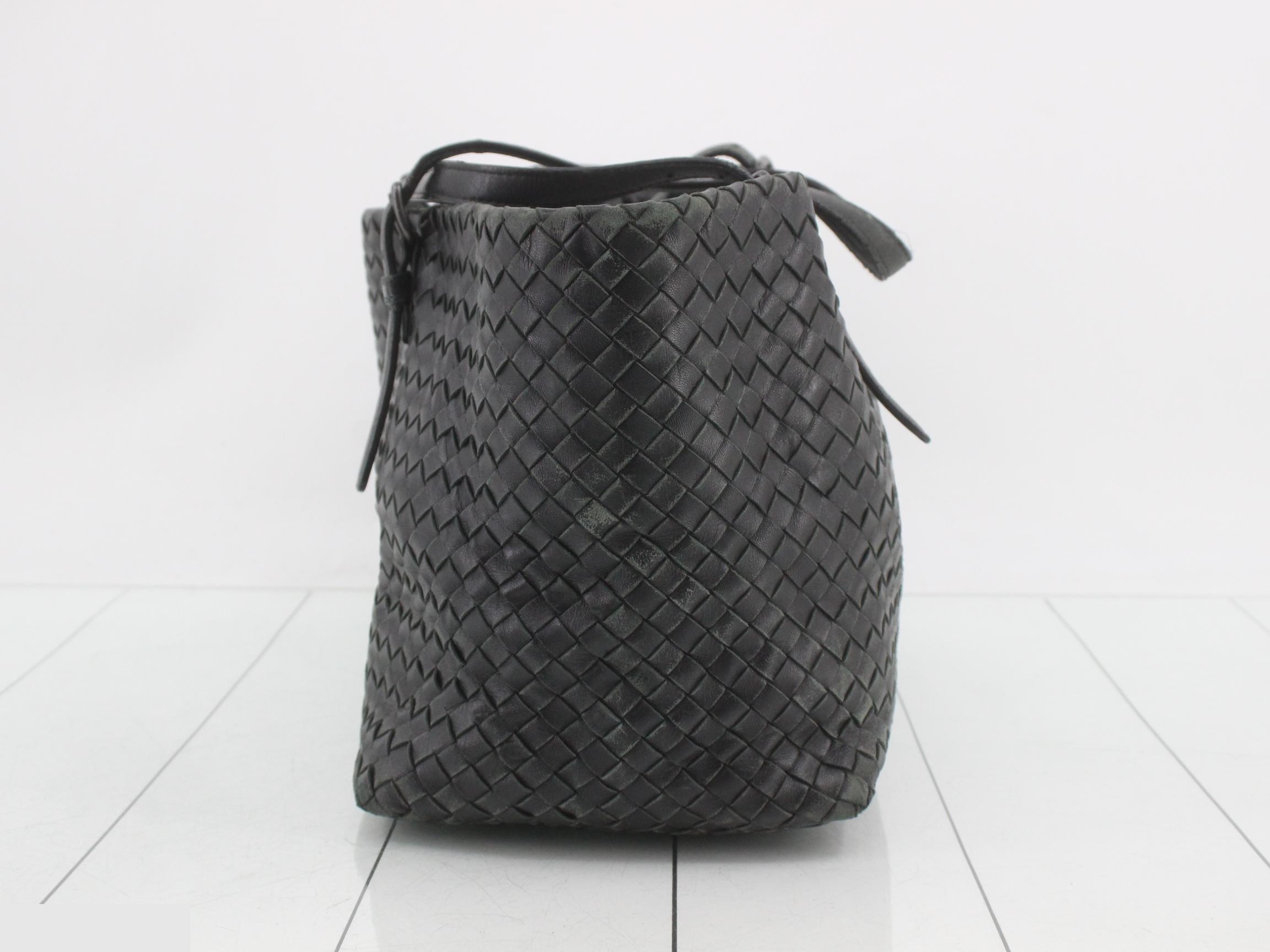 Intrecciato handbag, black — view 3