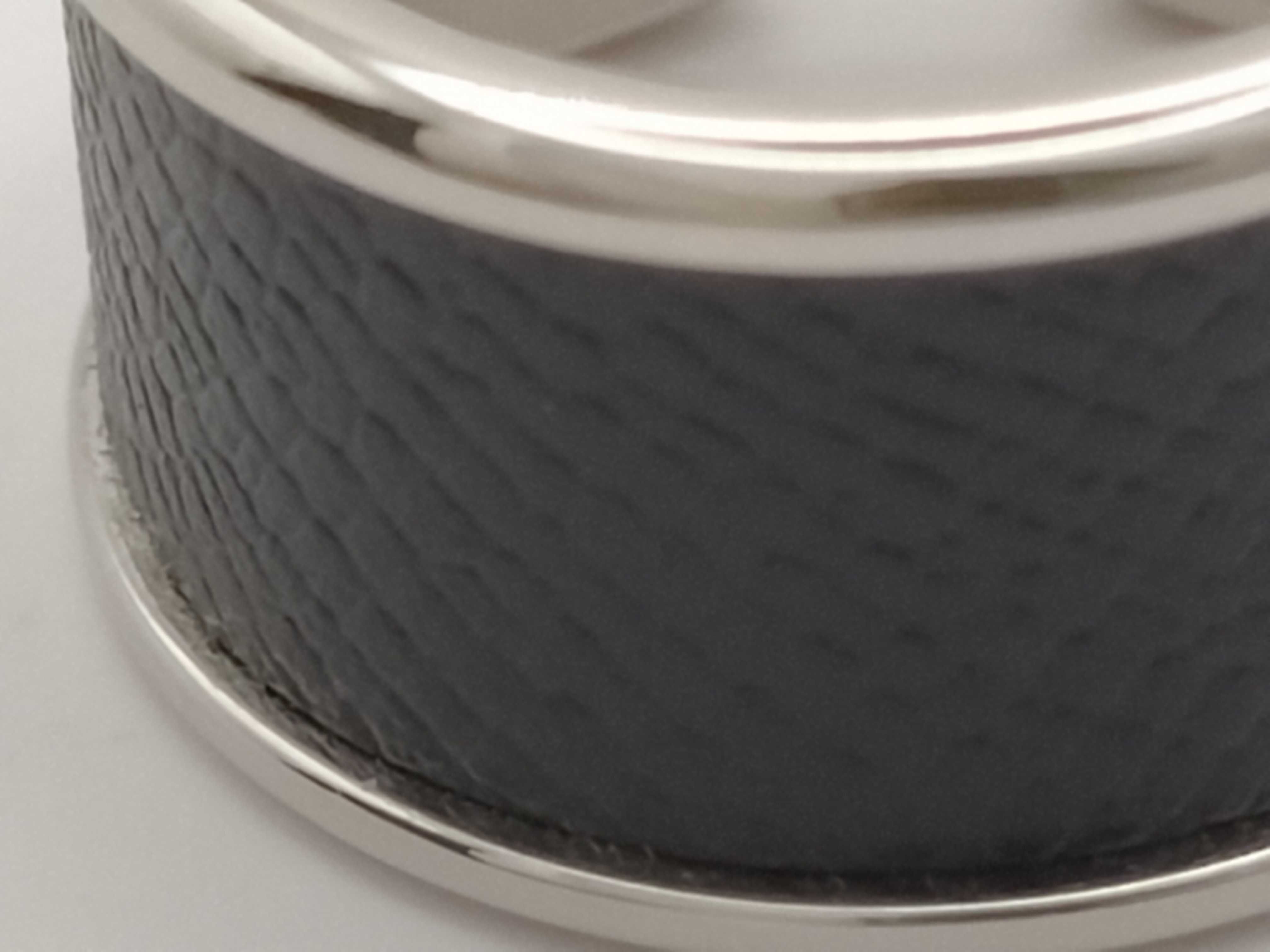 Olympe Ring GM Olympe Ring Metal Veau Madame Black x Silver Ring — view 11