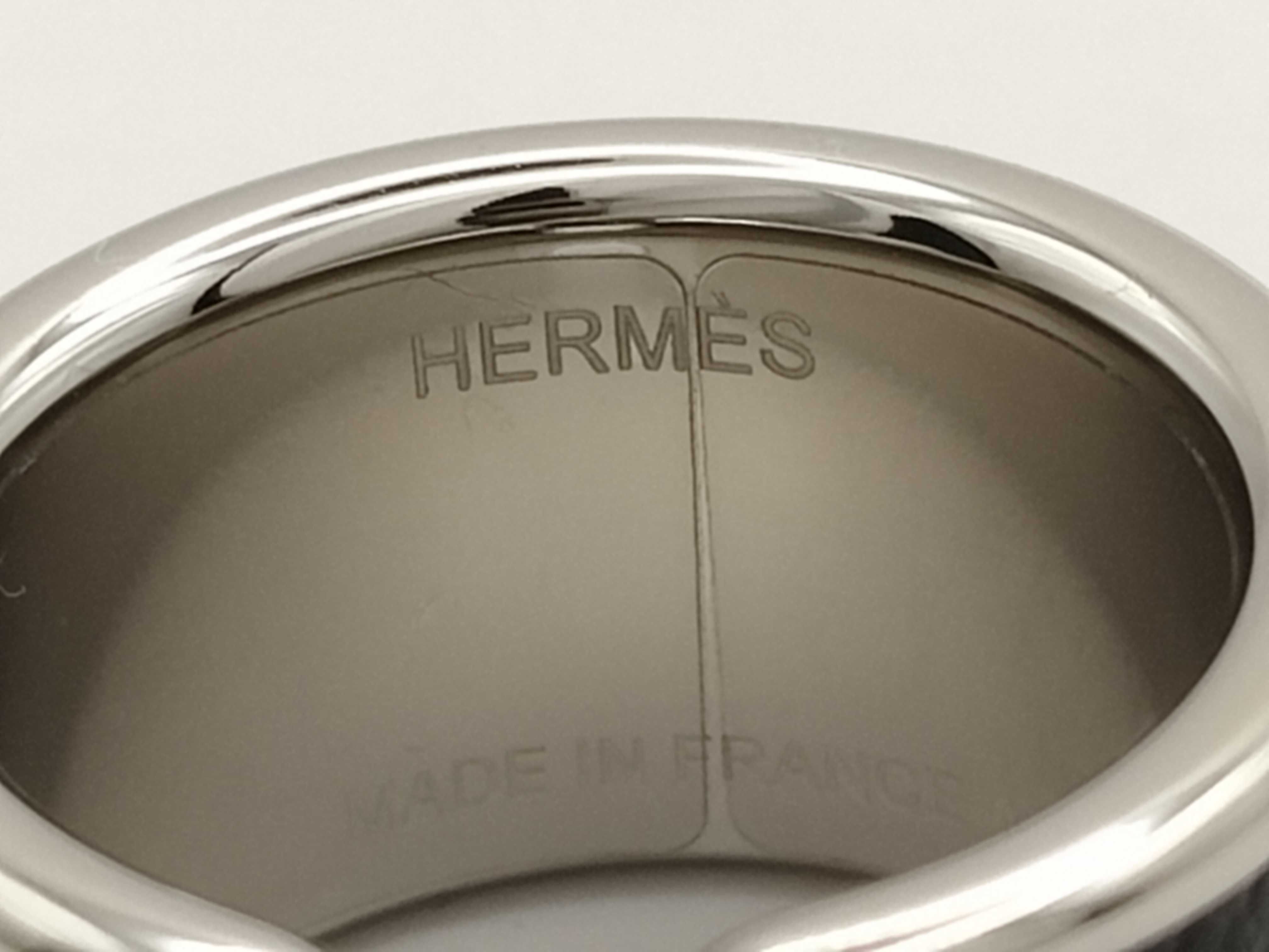Olympe Ring GM Olympe Ring Metal Veau Madame Black x Silver Ring — view 6