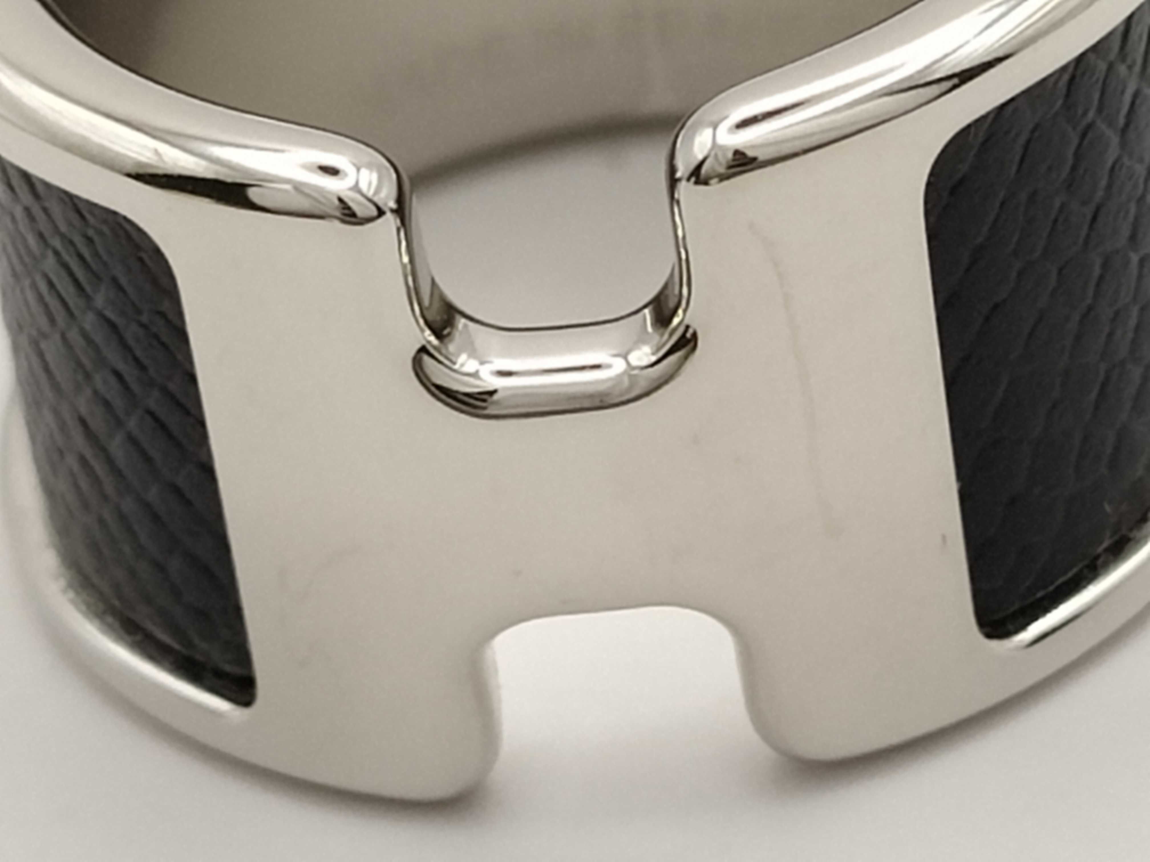 Olympe Ring GM Olympe Ring Metal Veau Madame Black x Silver Ring — view 8
