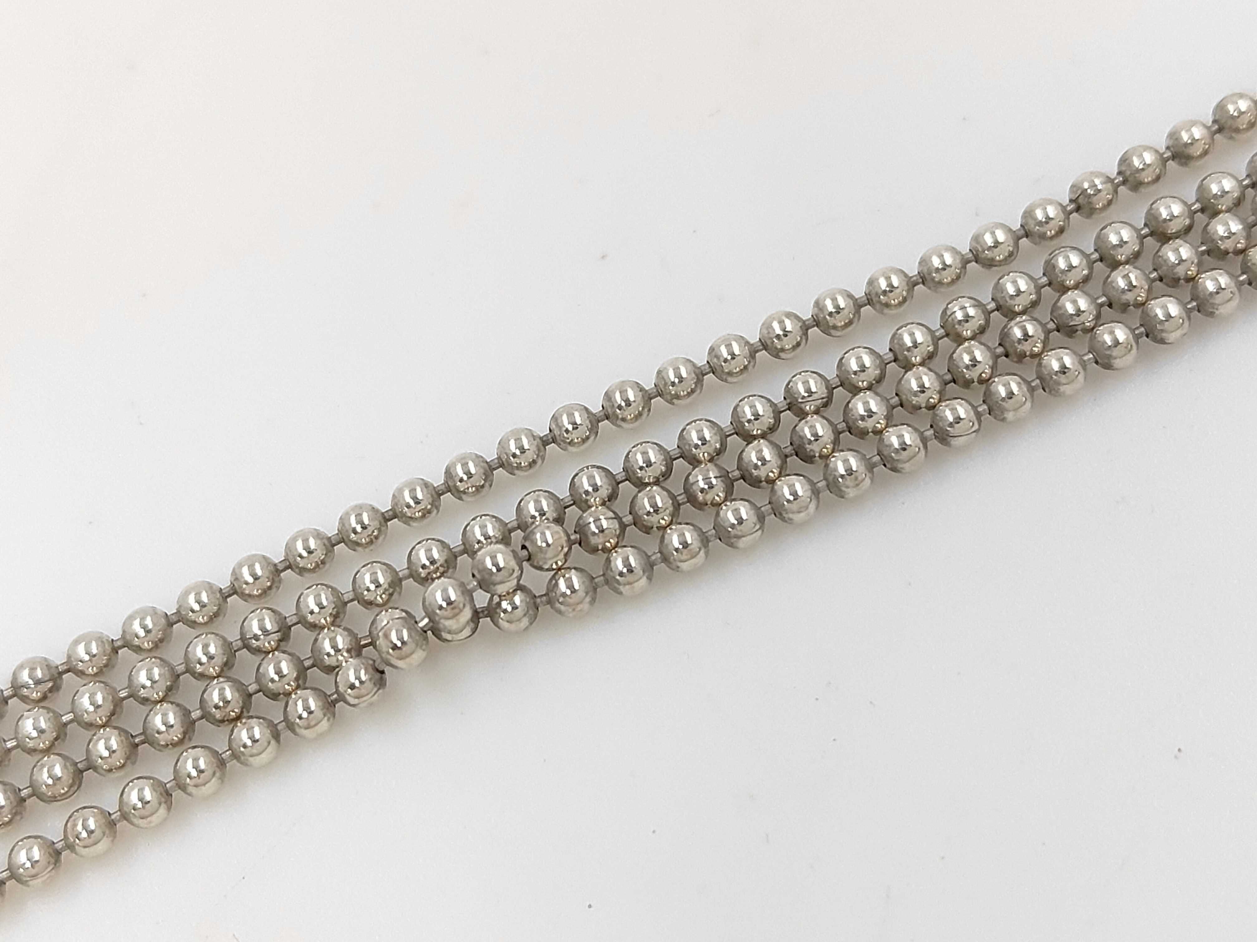 925 Sterling Silver Ball Chain Necklace (23.8g) — view 5
