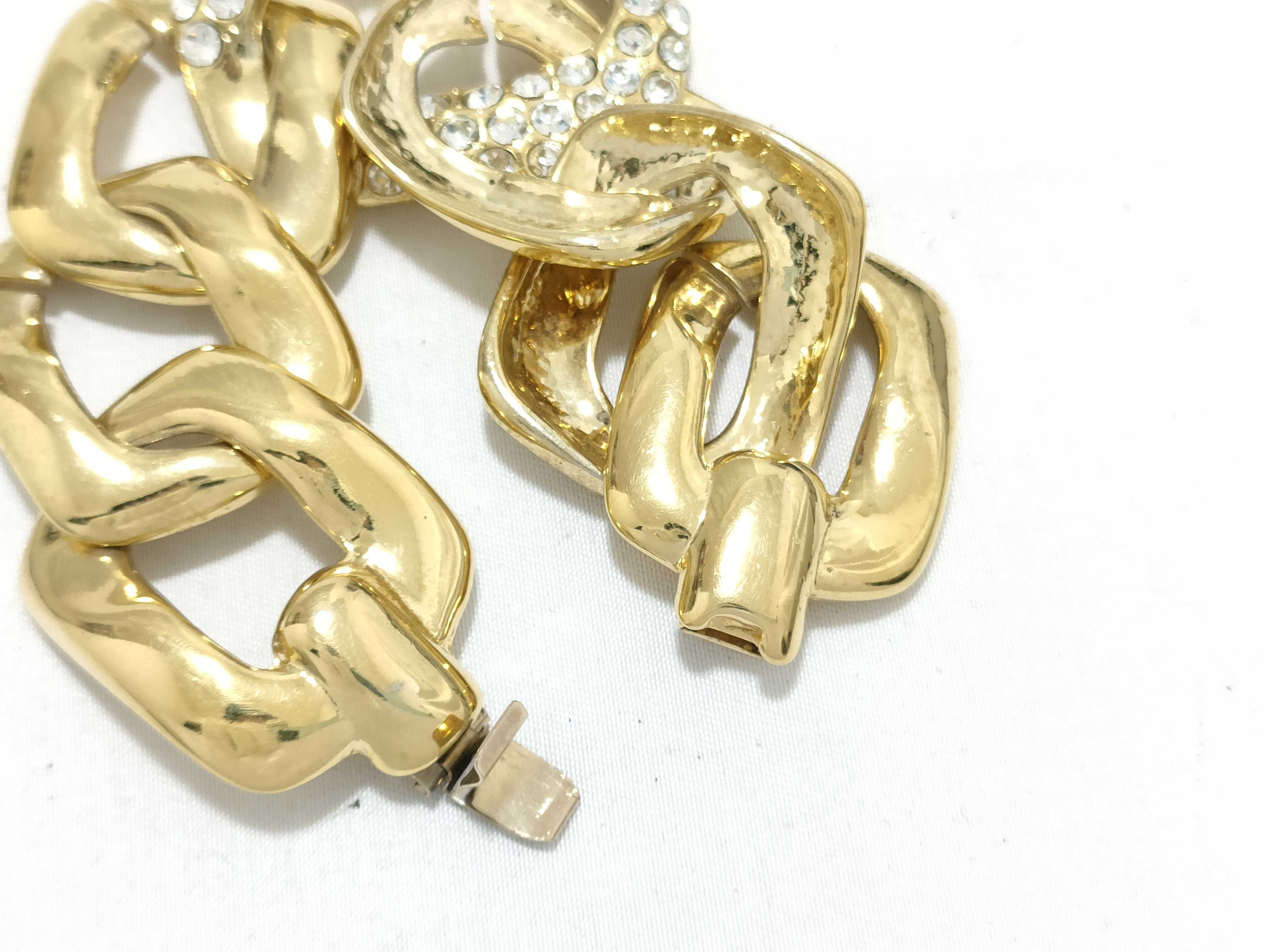 Gold Rhinestone Bracelet Bracelet/Bangle — view 2