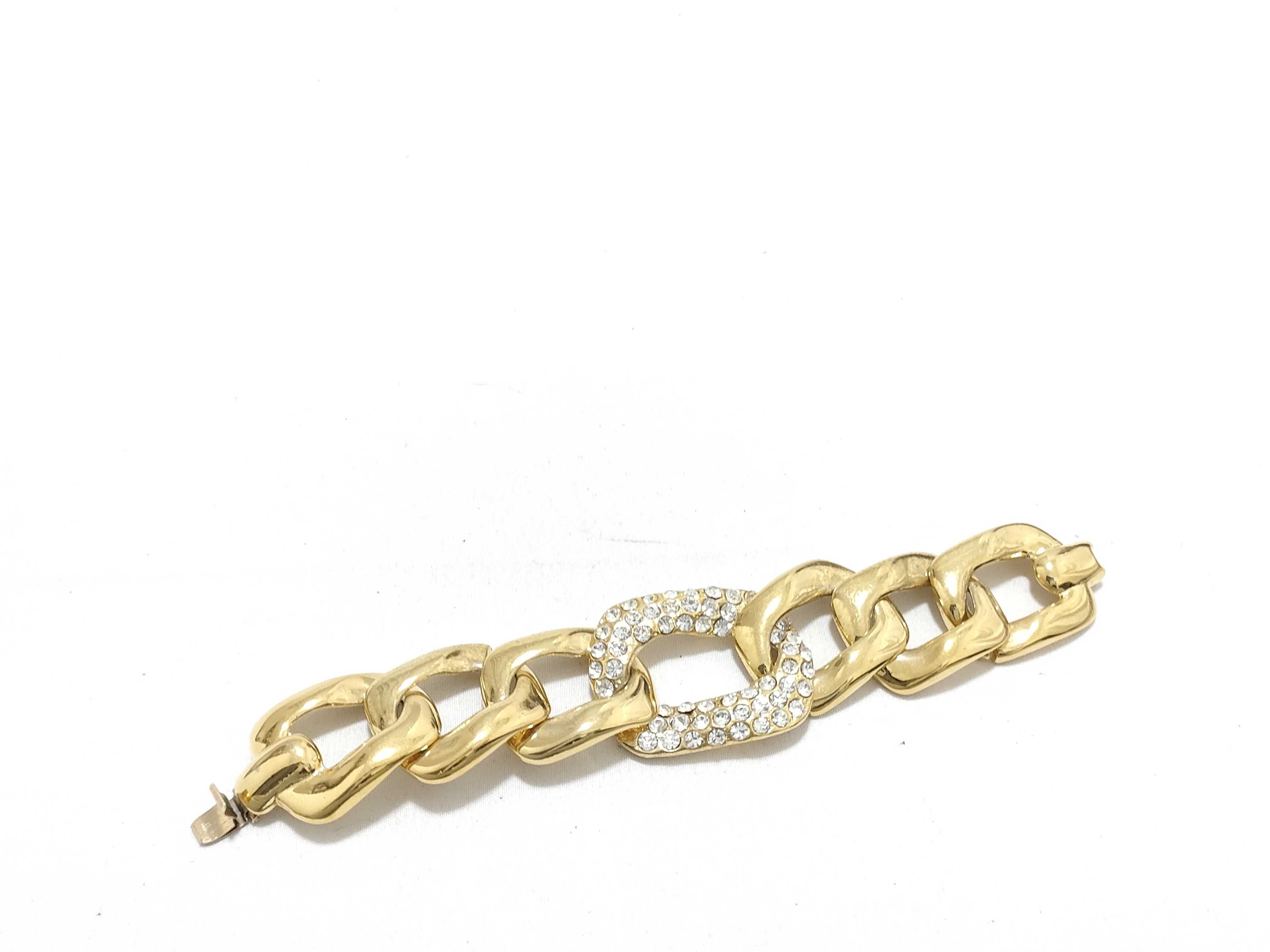 Gold Rhinestone Bracelet Bracelet/Bangle — view 7
